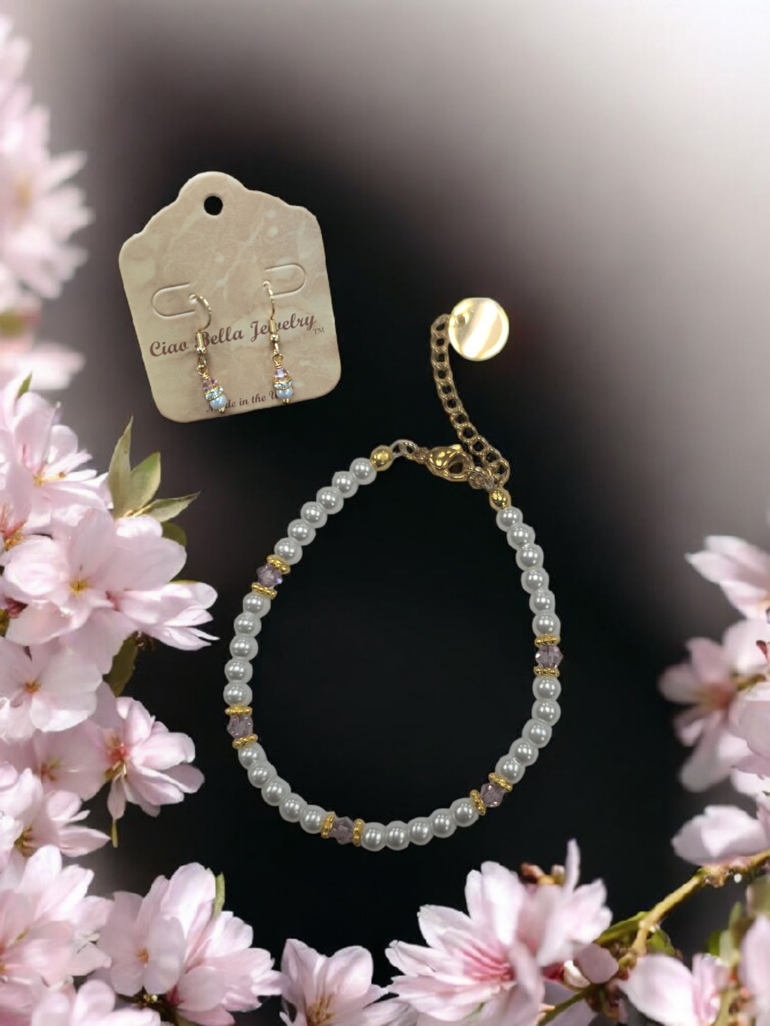 Austrian Crystal Birthstone and Pearl Set Necklace/Bracelet/Earring
