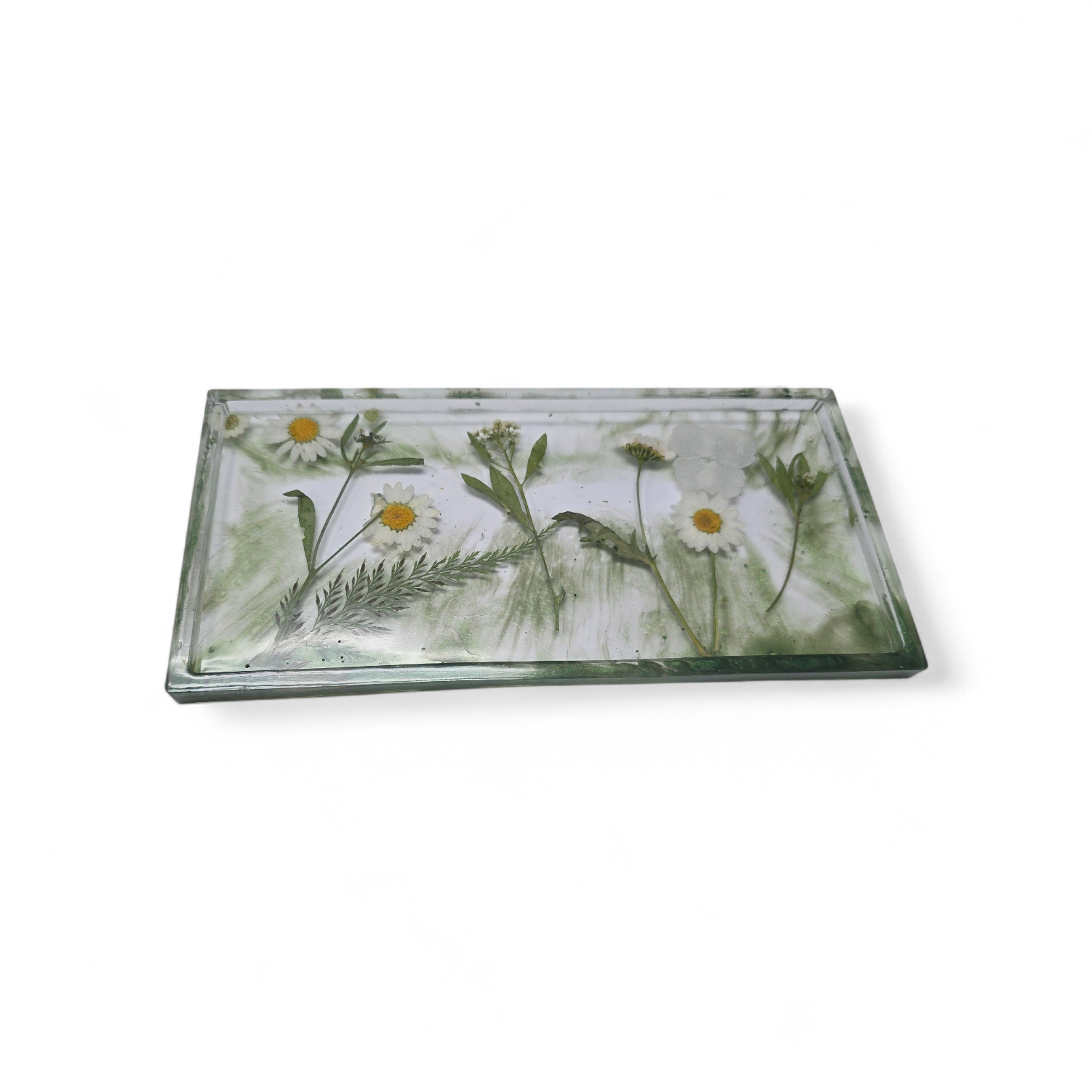 Artisan Wildflower Resin Vanity Tray