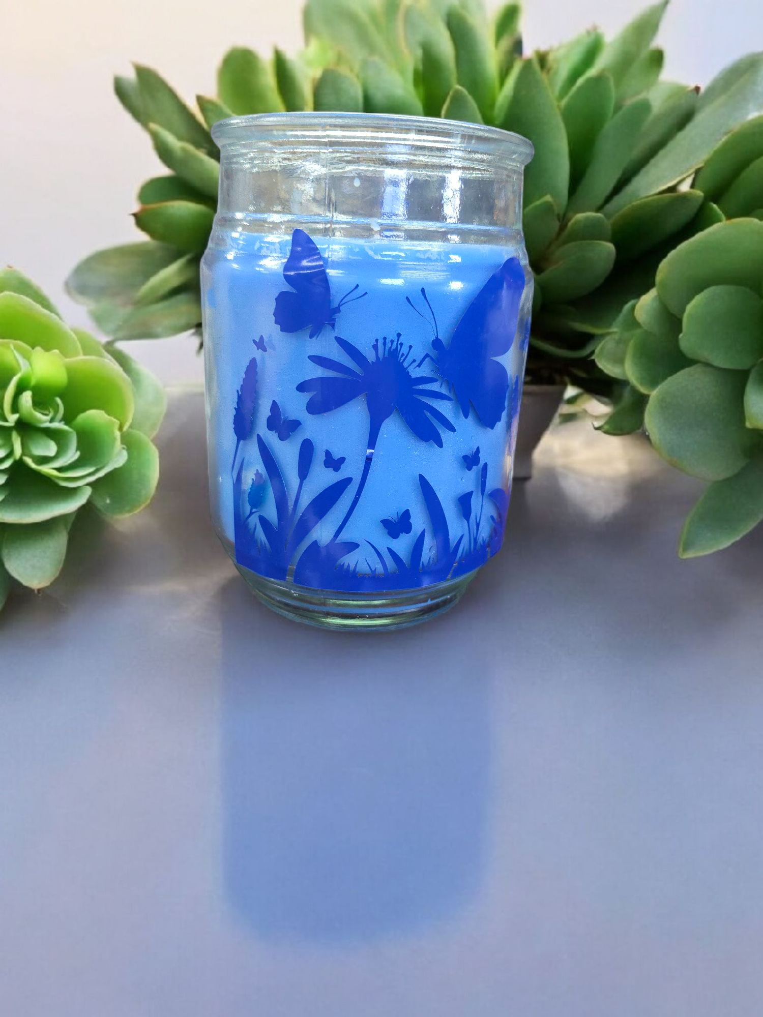 Enchanted Garden Scented Candles - Floral & Butterfly Print