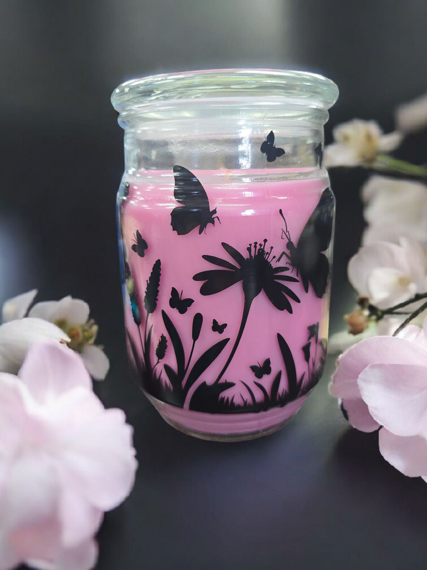 Enchanted Garden Scented Candles - Floral & Butterfly Print