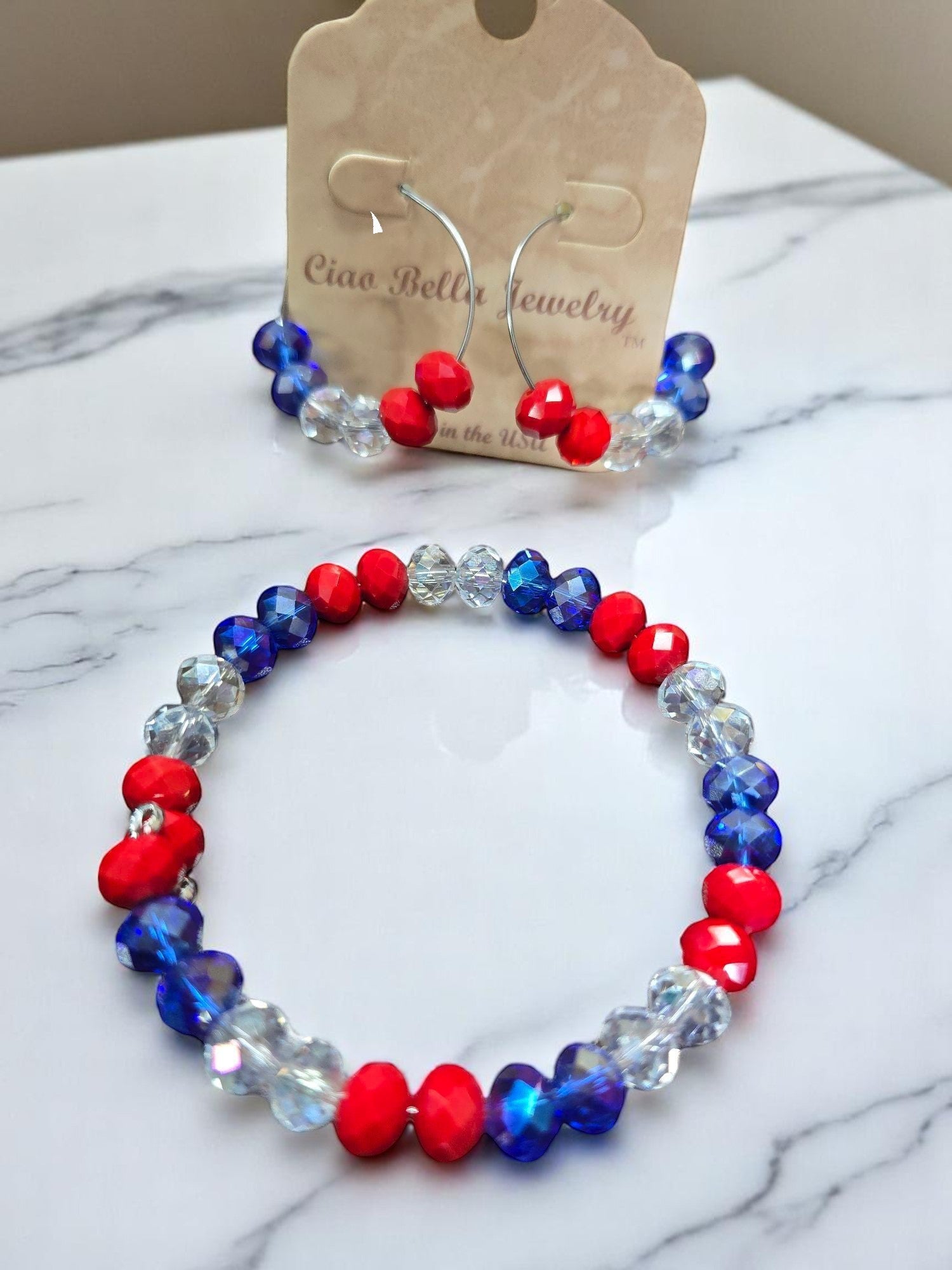Patriotic Red, White & Blue Jewelry | Earrings, Bracelets & Sets