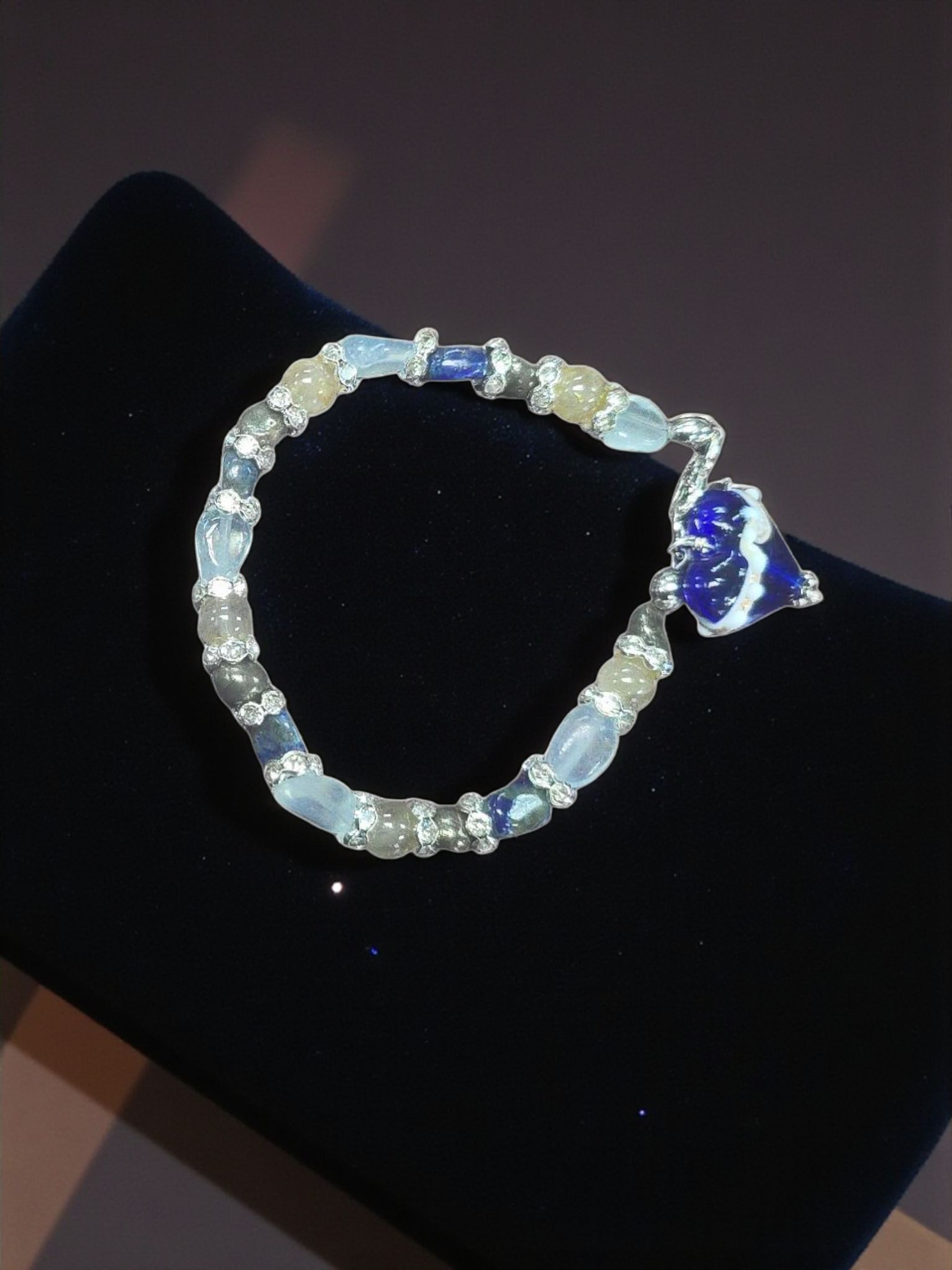 The Hope Collection | Lapis & Aquamarine Sterling Silver Cancer Charity Jewelry Set | Sterling Silver