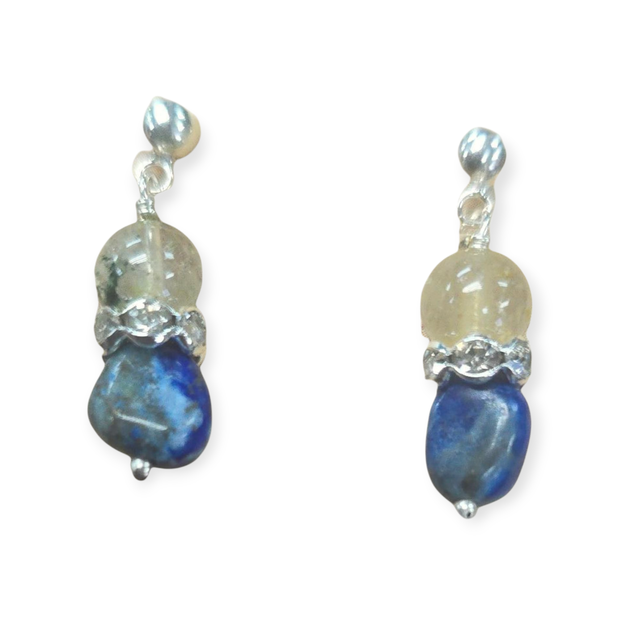 The Hope Collection | Lapis & Aquamarine Sterling Silver Cancer Charity Jewelry Set | Sterling Silver