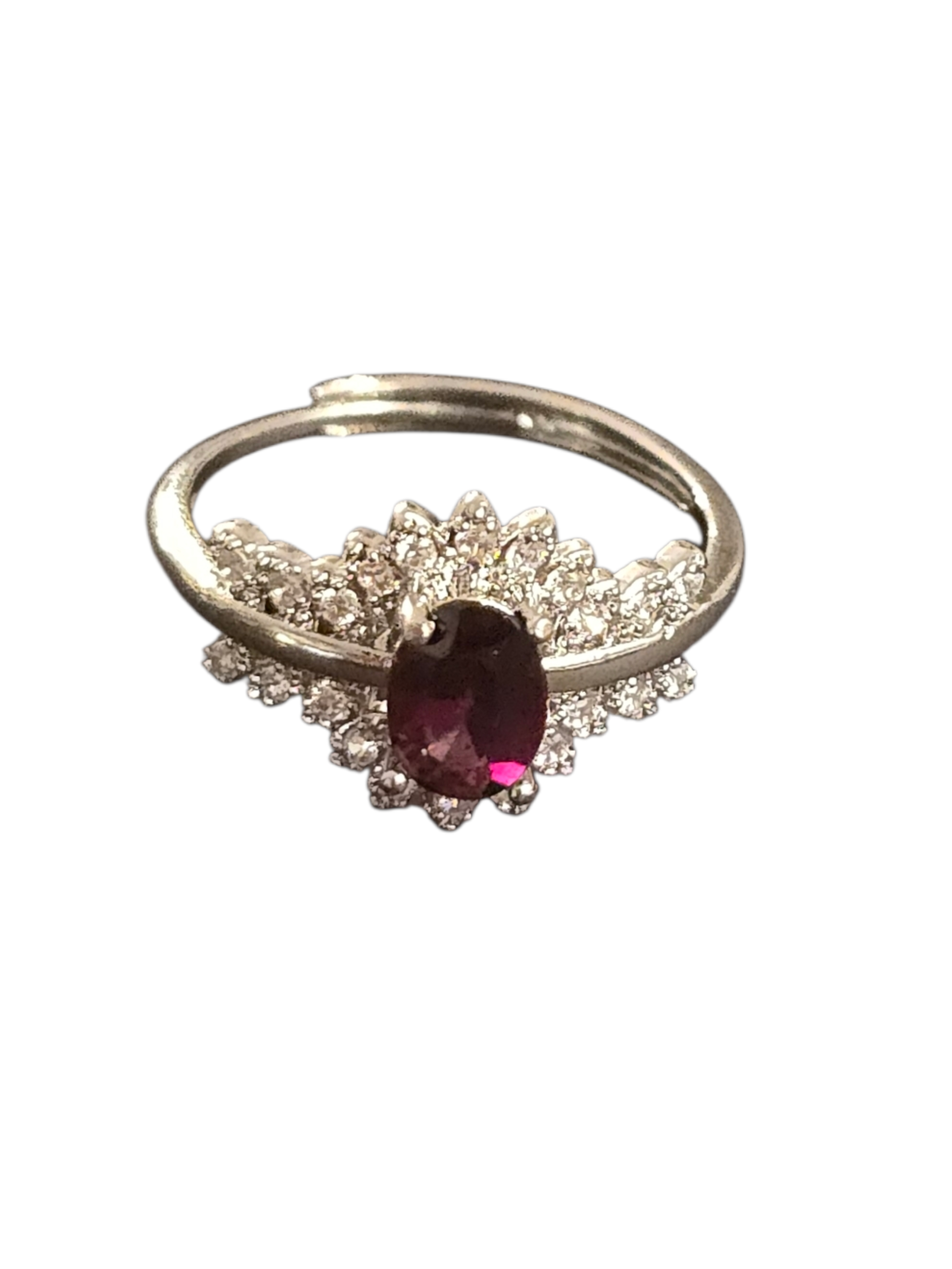 The Royal Blush Heirloom: January Garnet Crystal Ring