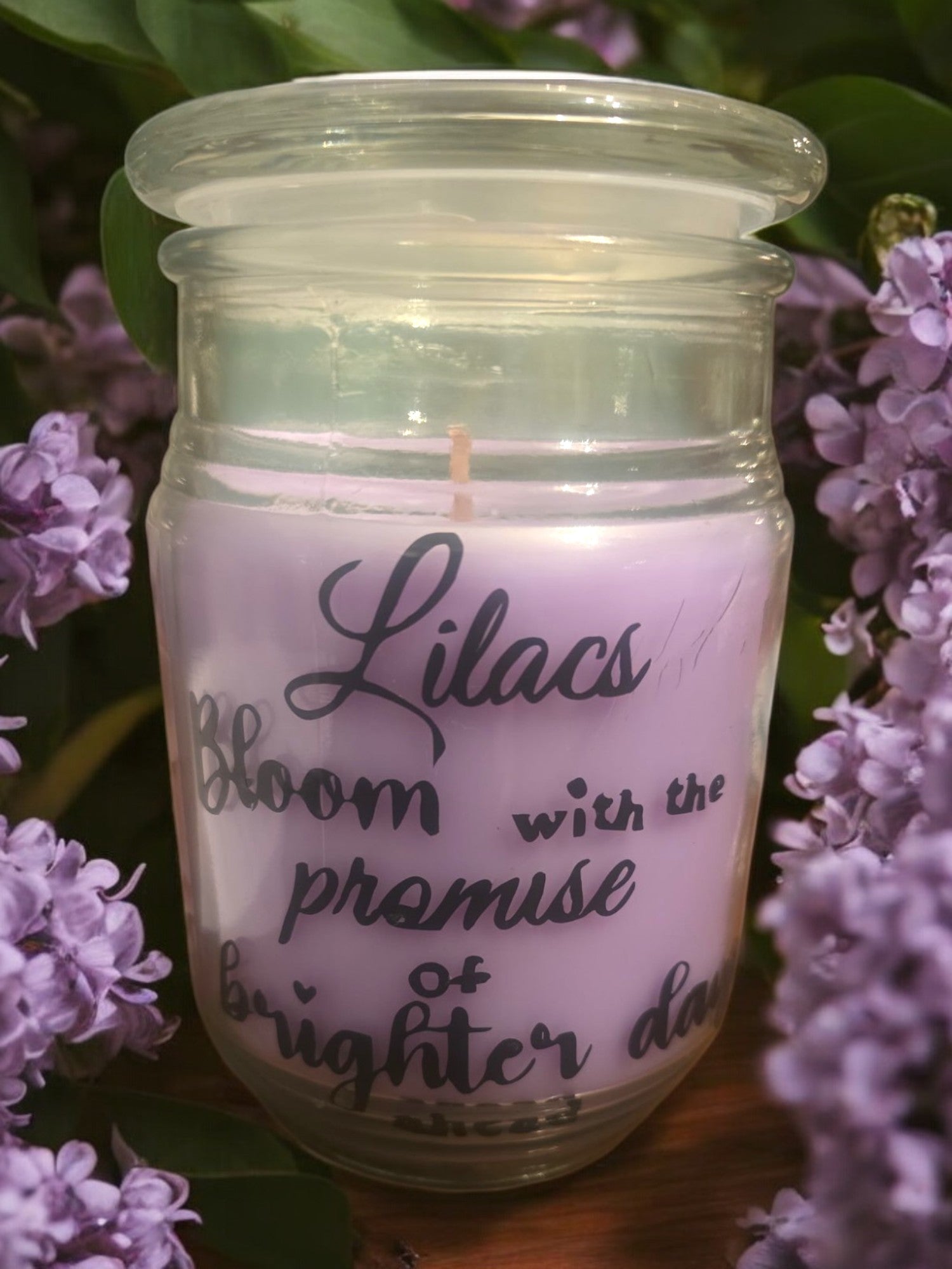 Lilac Scented Candle | "Bloom with Promise" or "Let Your Light Shine" | Aromatherapy & Home Decor