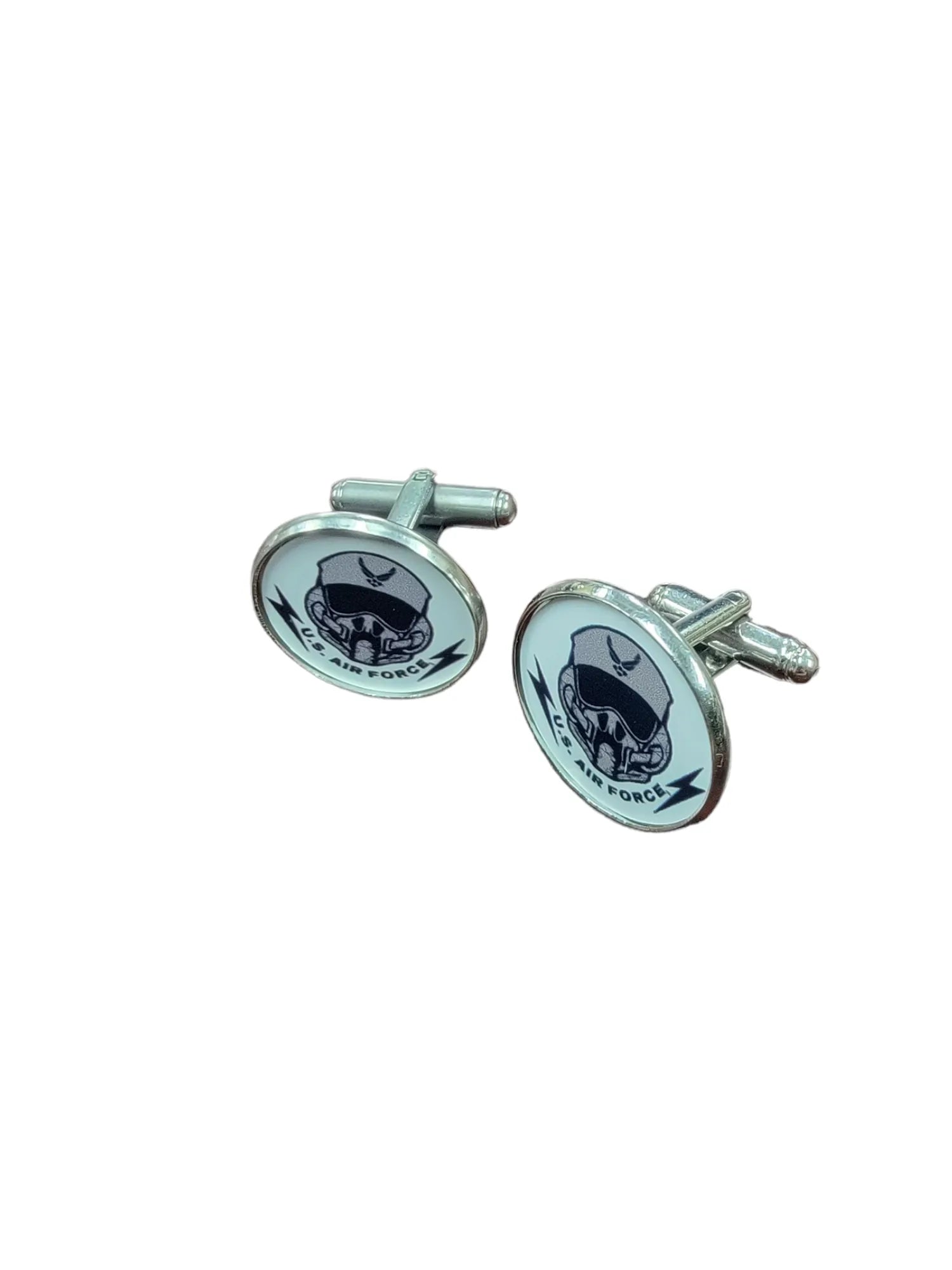 Military Cufflinks - Officially Licensed, Non Tarnish Navy - Air Force - Coast Guard- Army - Space Force - Marine Corps
