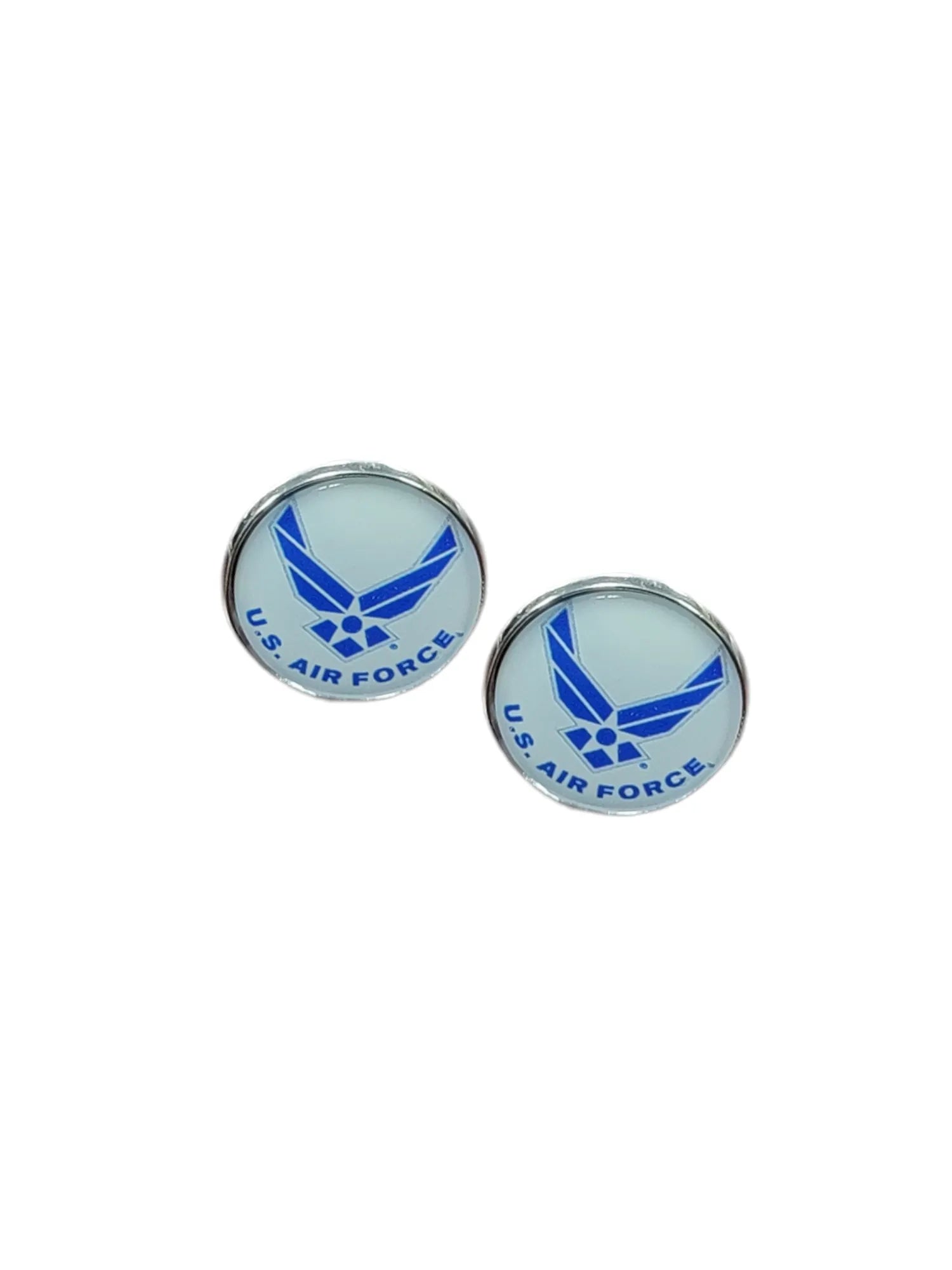 Military Cufflinks - Officially Licensed, Non Tarnish Navy - Air Force - Coast Guard- Army - Space Force - Marine Corps
