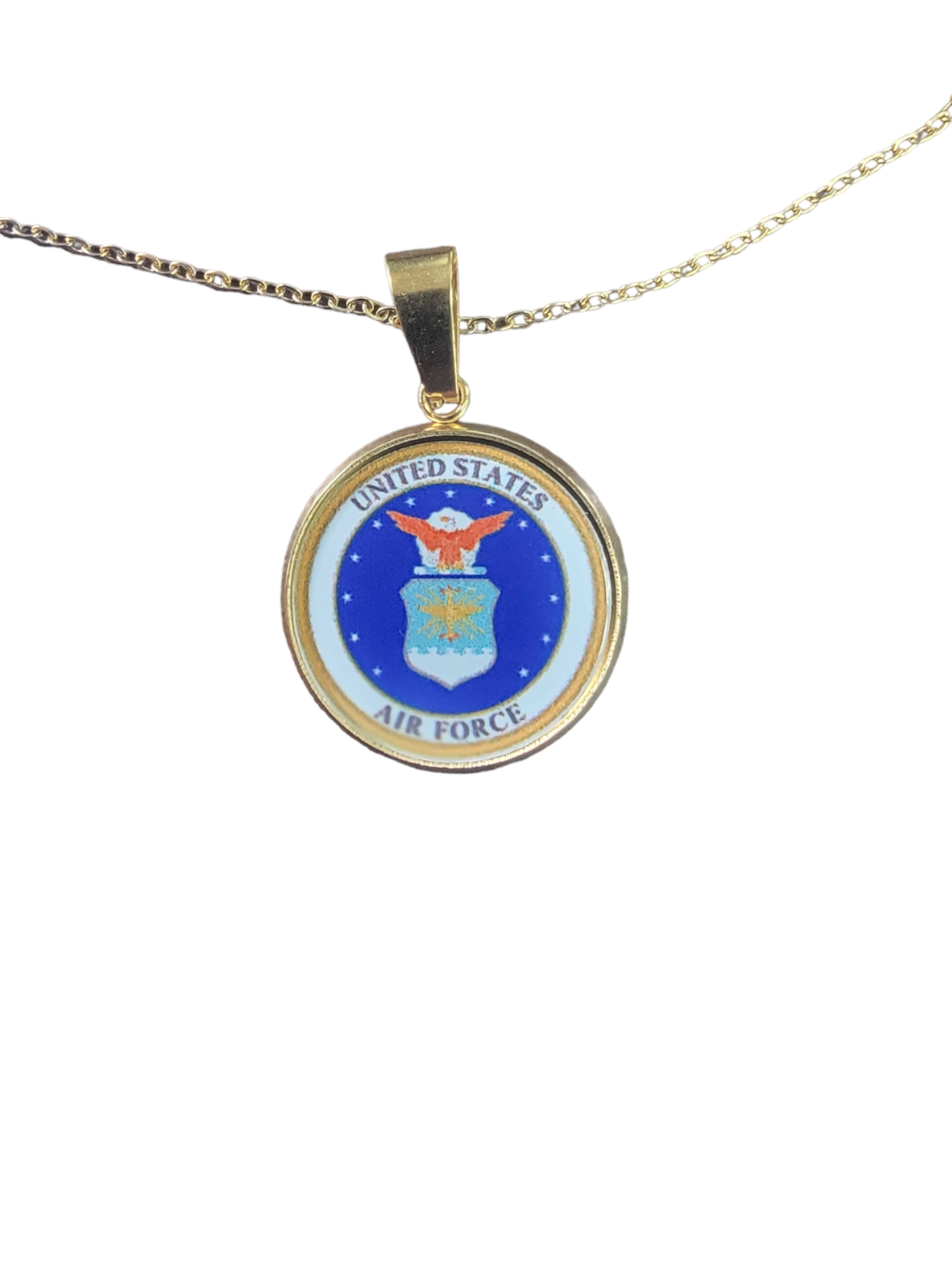 Officially Licensed Military Pendant Necklace in Gold or Silver - Gift Packed, Handmade, Stainless Steel