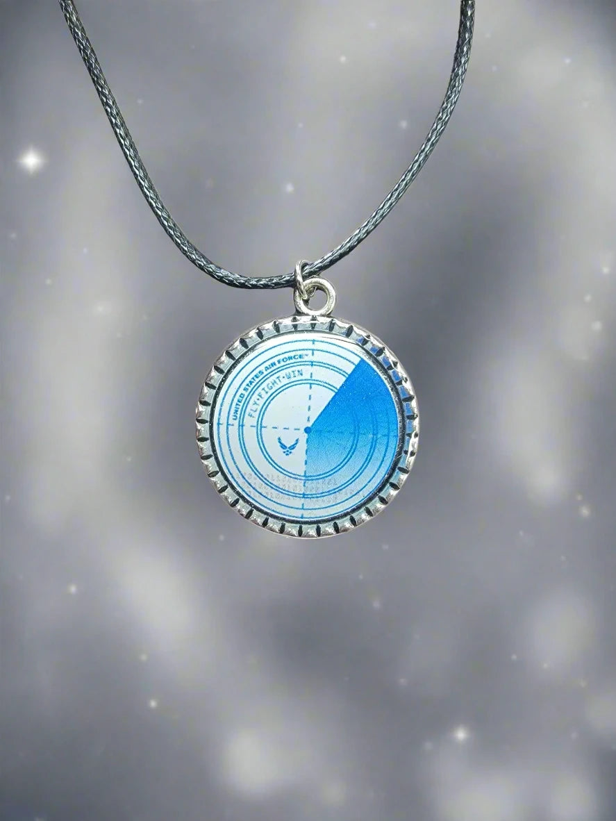 Army, Navy, Air Force, Space Force, Marine Corps Logo Pendant Necklaces | Made in the USA |, Officially Licensed