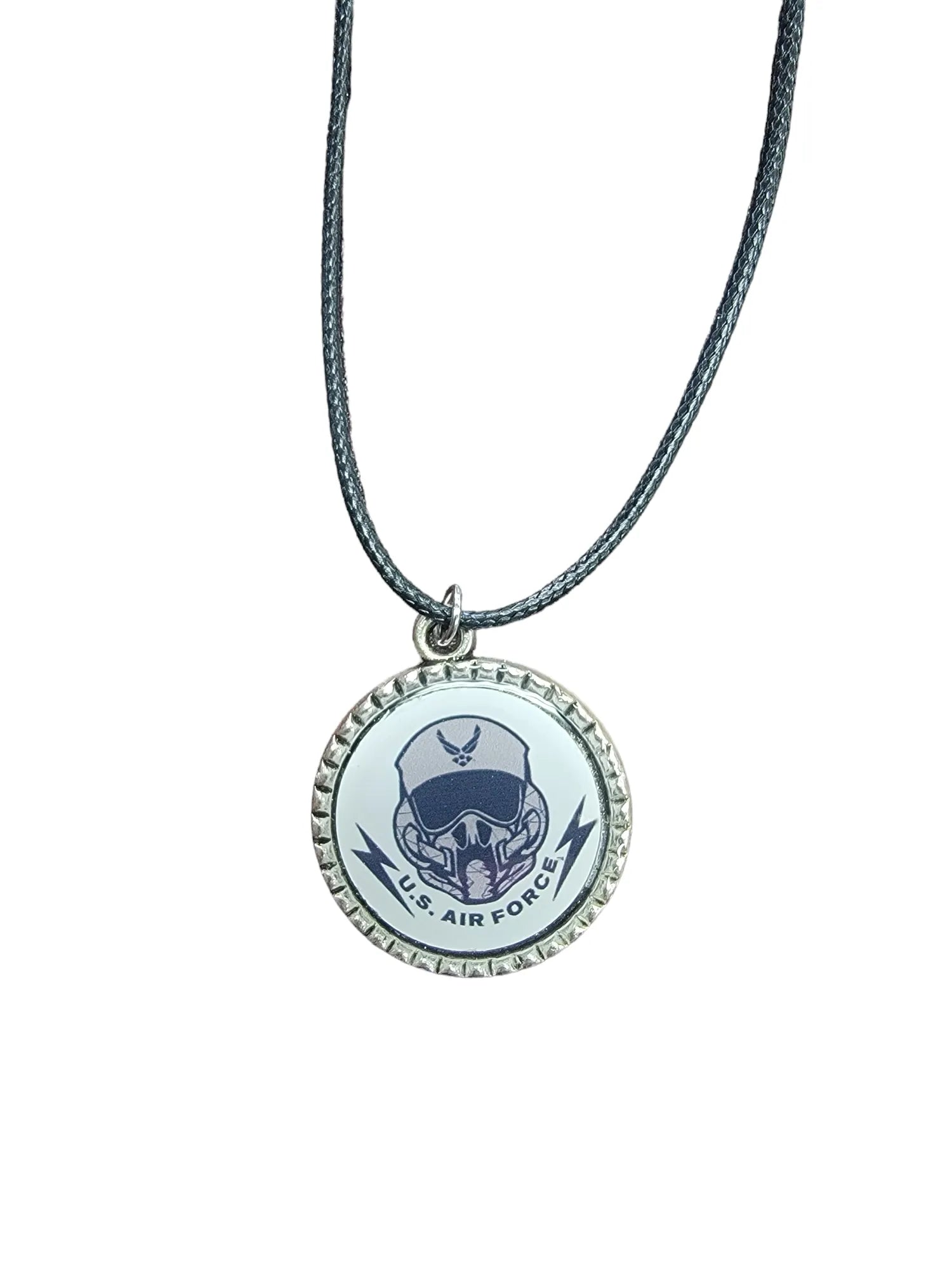 Army, Navy, Air Force, Space Force, Marine Corps Logo Pendant Necklaces | Made in the USA |, Officially Licensed