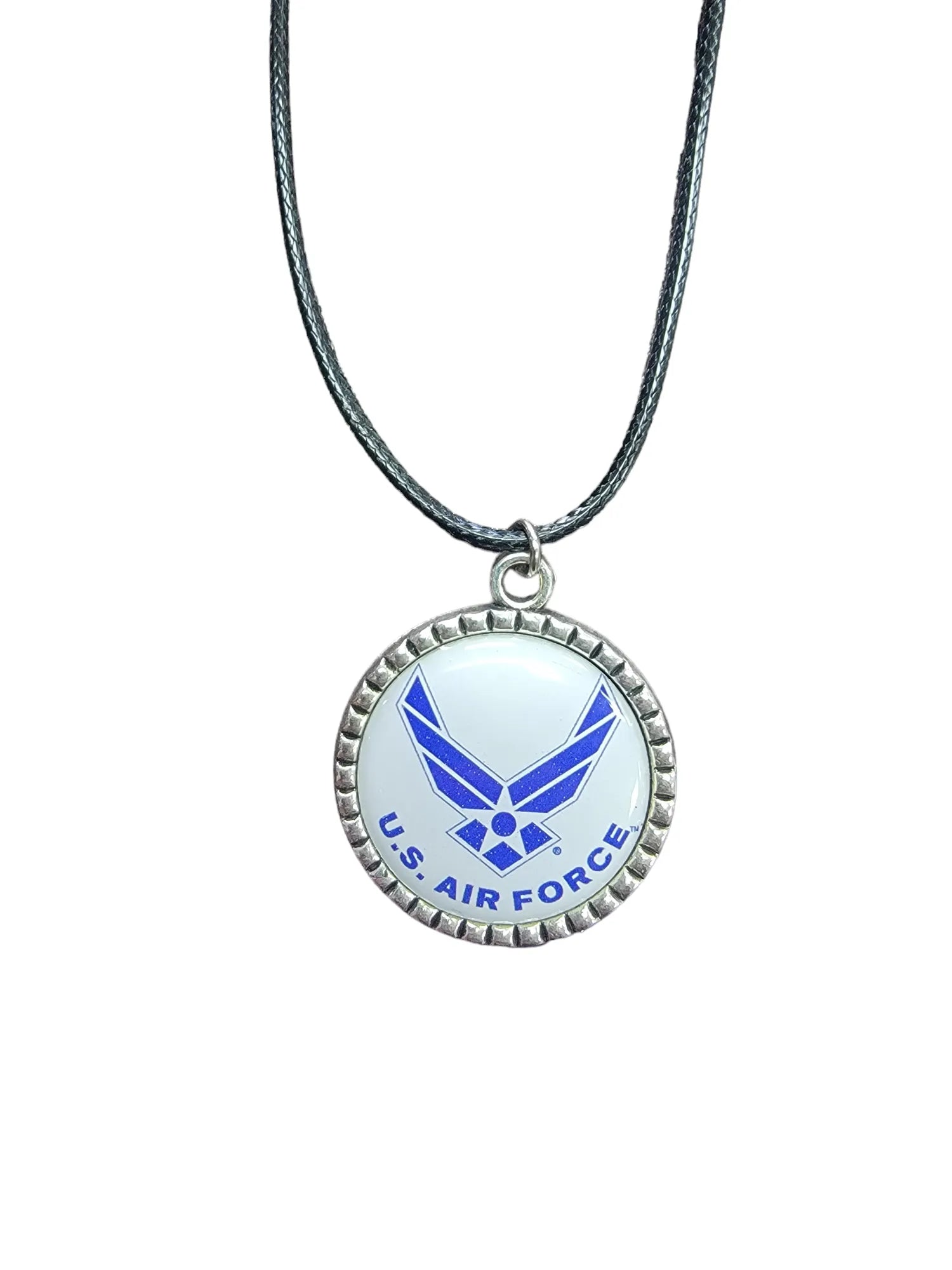 Army, Navy, Air Force, Space Force, Marine Corps Logo Pendant Necklaces | Made in the USA |, Officially Licensed