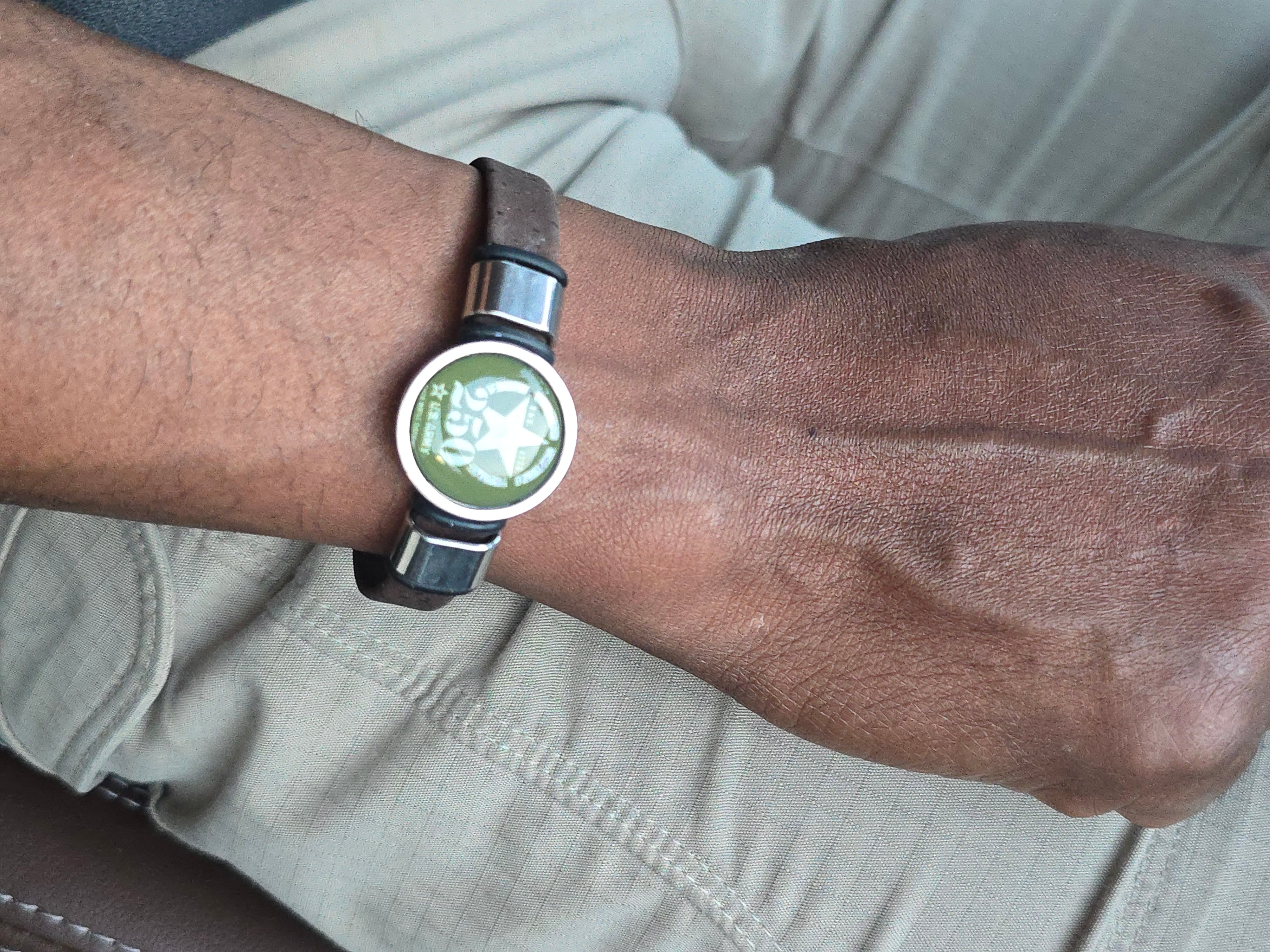 Unisex Brown Army Cork Bracelet - 250th Anniversary Collection | Officially Licensed