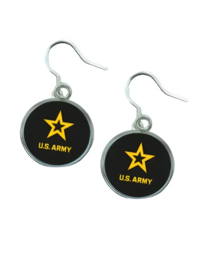 Army Earrings - Officially Licensed, Sterling Silver