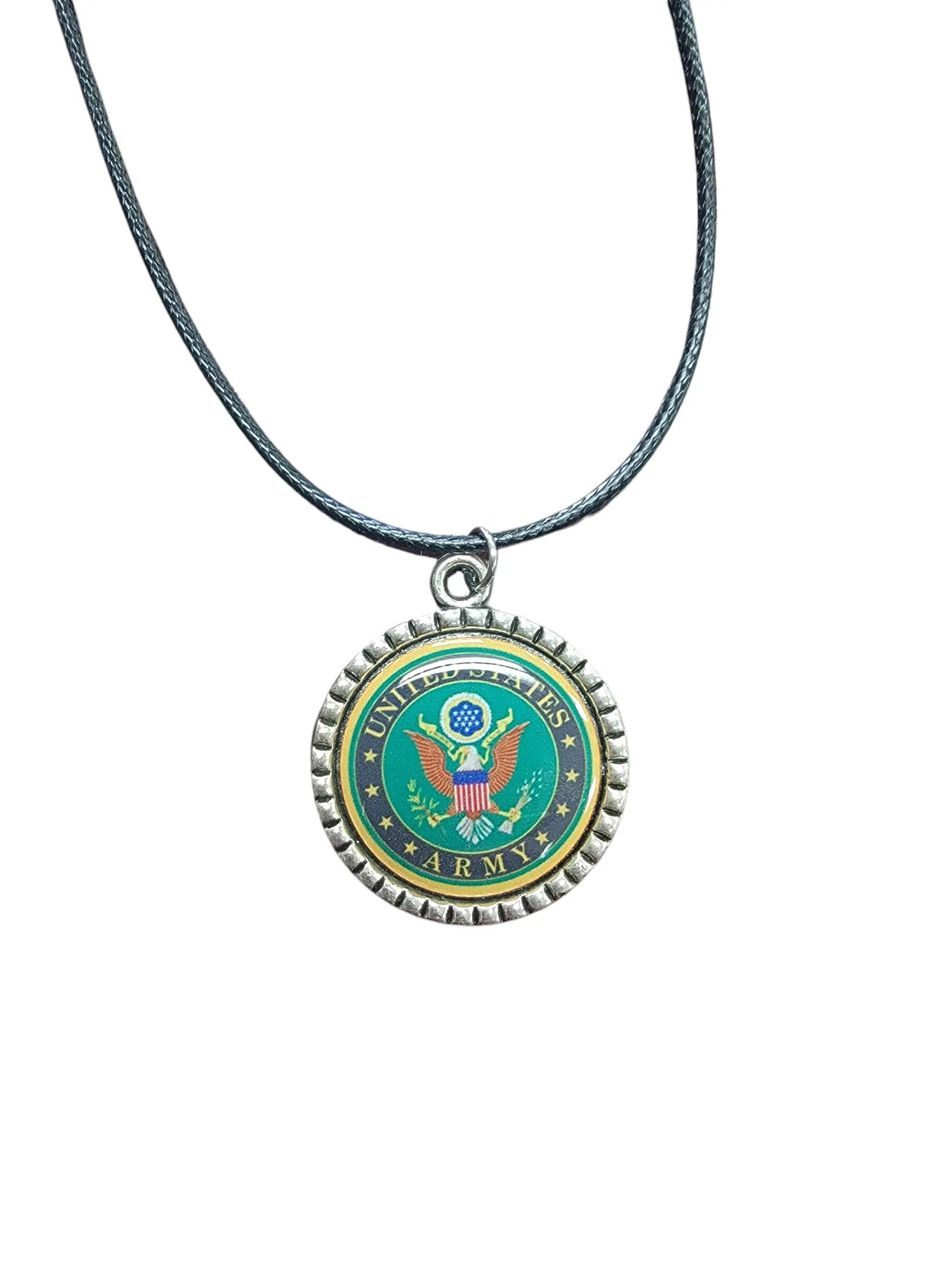 Army, Navy, Air Force, Space Force, Marine Corps Logo Pendant Necklaces | Made in the USA |, Officially Licensed