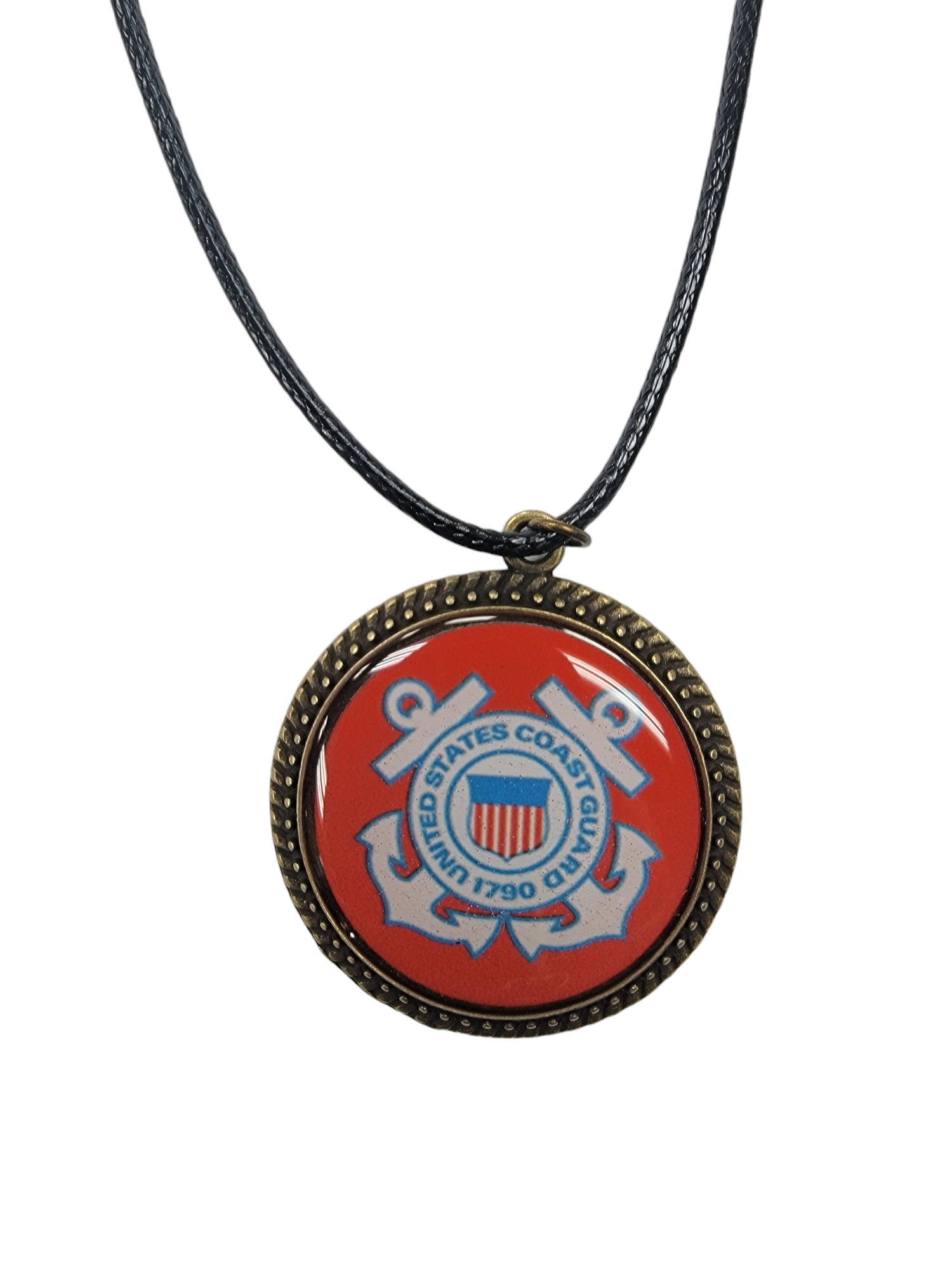 Army, Navy, Air Force, Space Force, Marine Corps Logo Pendant Necklaces | Made in the USA |, Officially Licensed