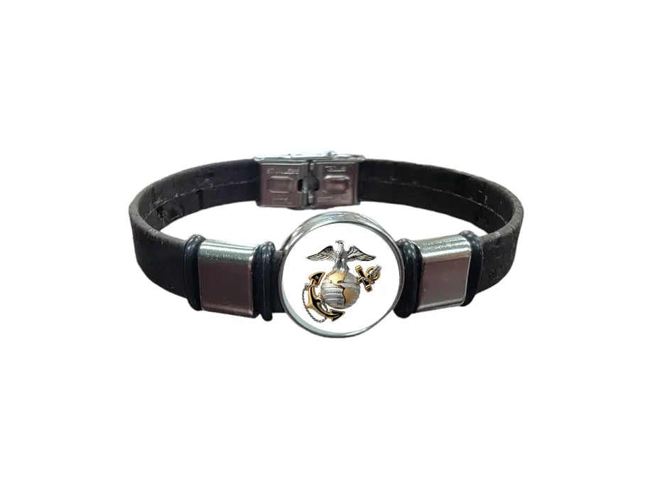 Marine Corps EGA Cork Bracelet, Marine Corps Pride, Gift Boxed