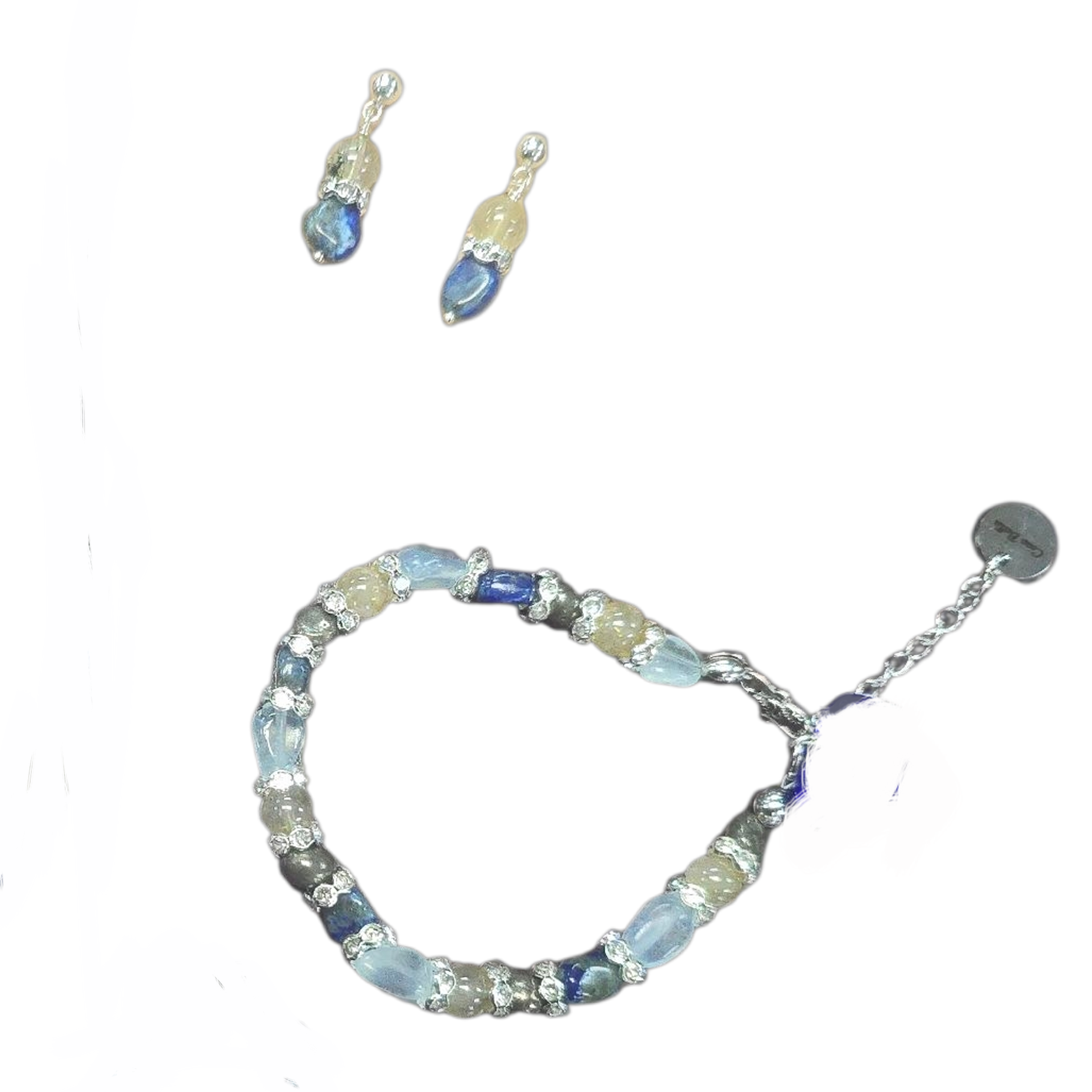 The Hope Collection | Lapis & Aquamarine Sterling Silver Cancer Charity Jewelry Set | Sterling Silver