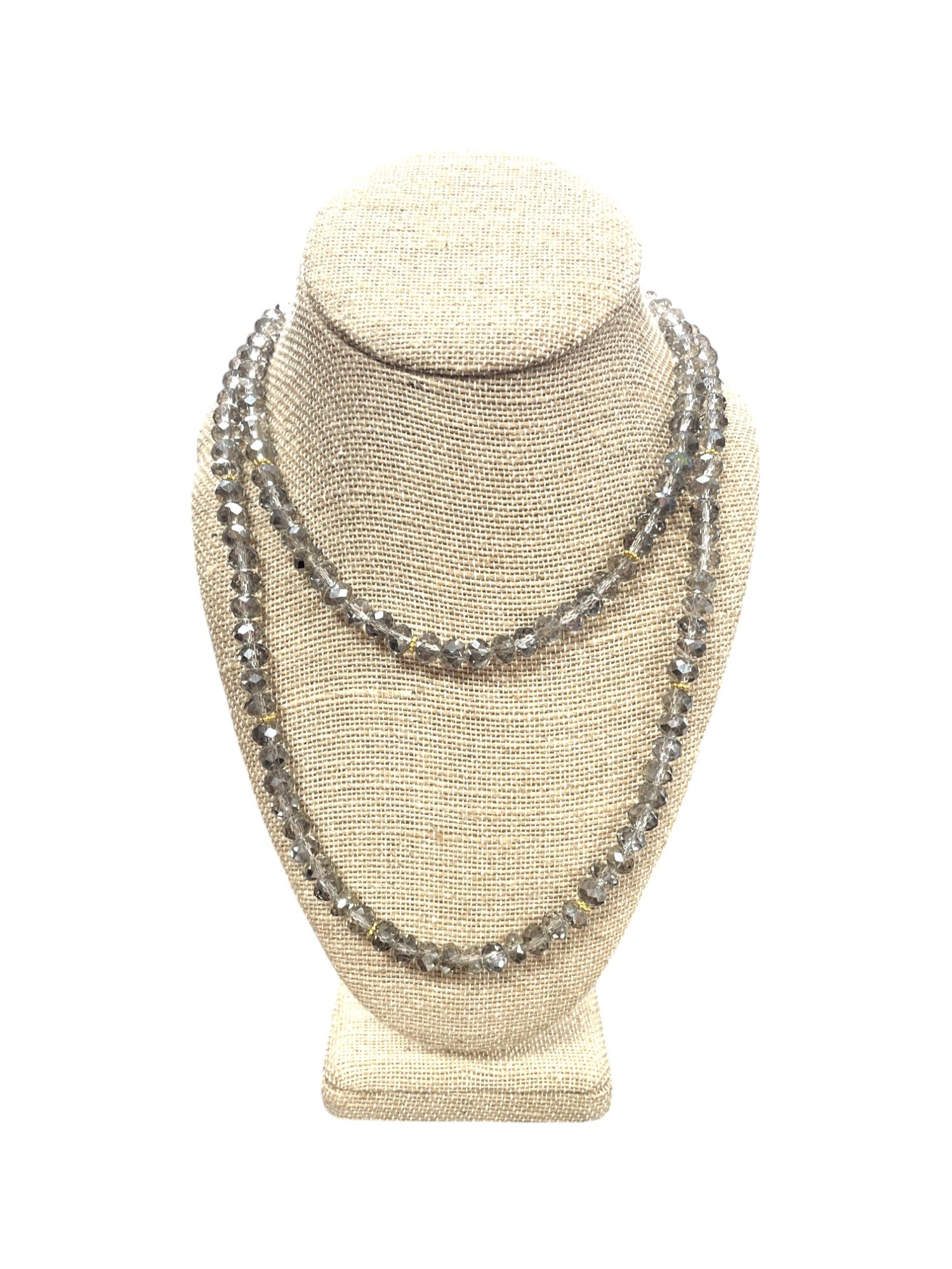 Luxe Long Beaded Necklace | Champagne, White, Black, Gray, Iridescent