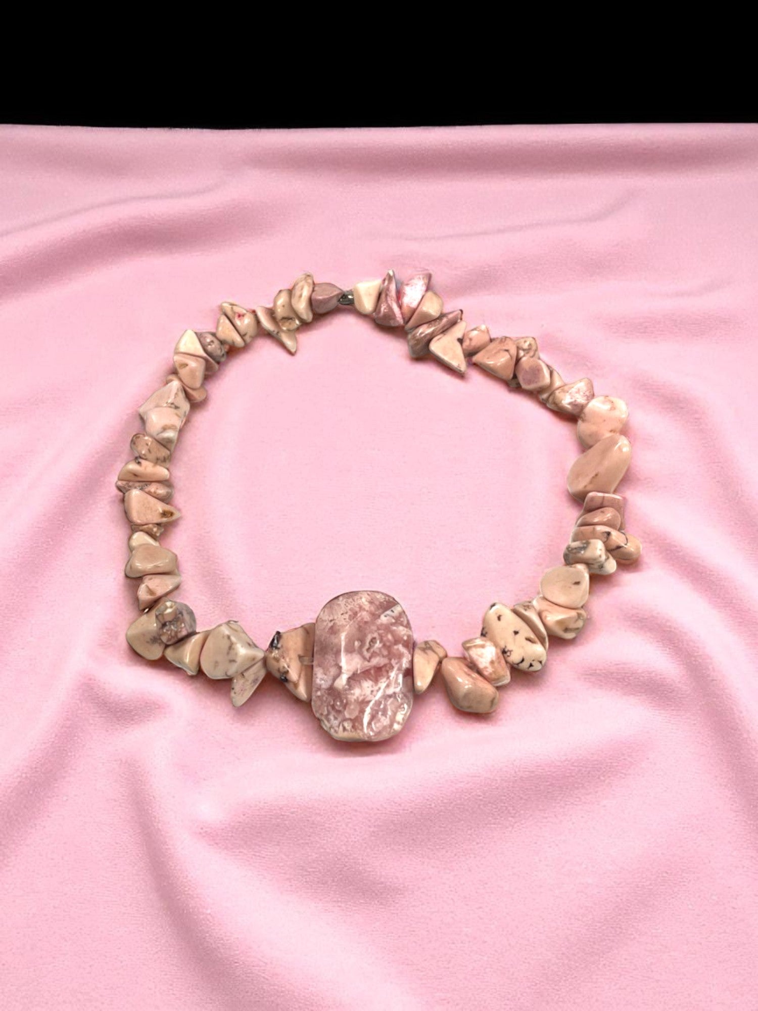Rhodonite Stone Stretch Bracelet | Unique and Healing Gemstone Jewelry