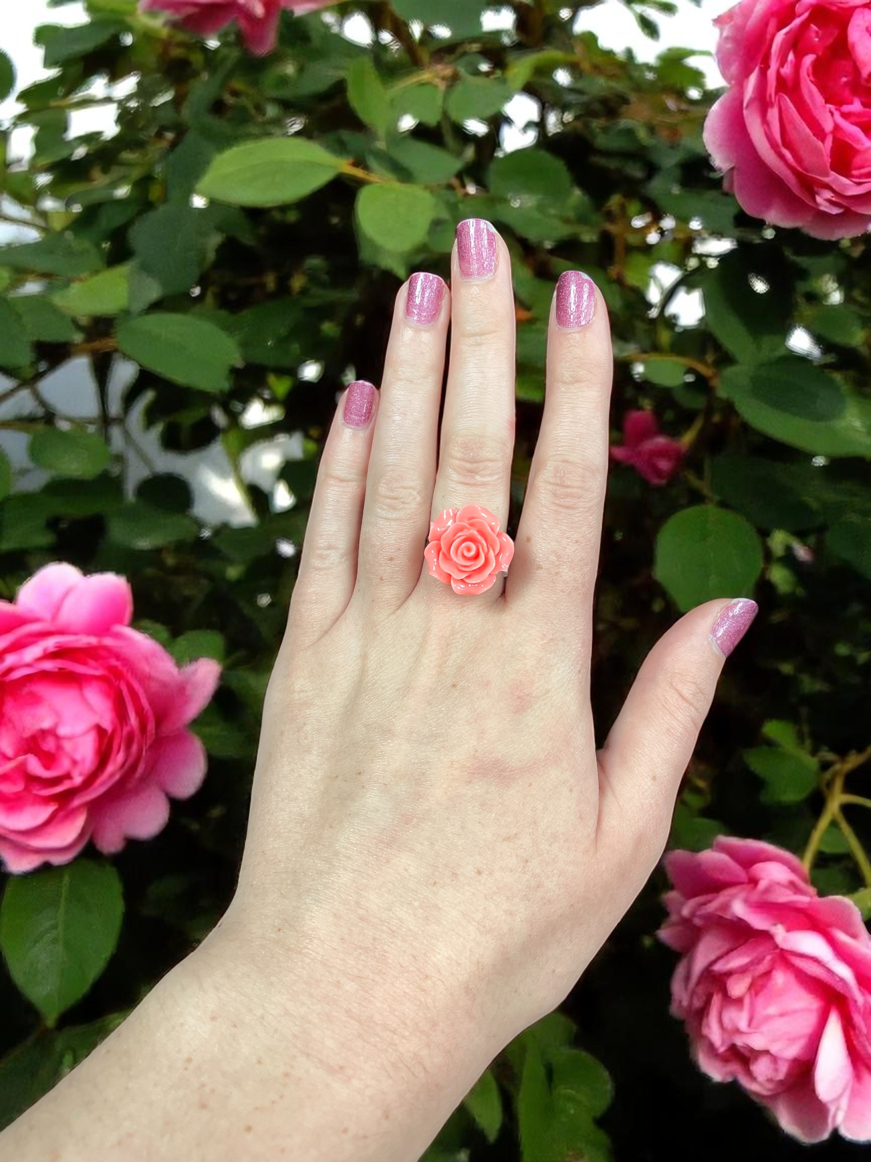 Vibrant Rose Blossom Ring | A Petal-Perfect Pop of Color