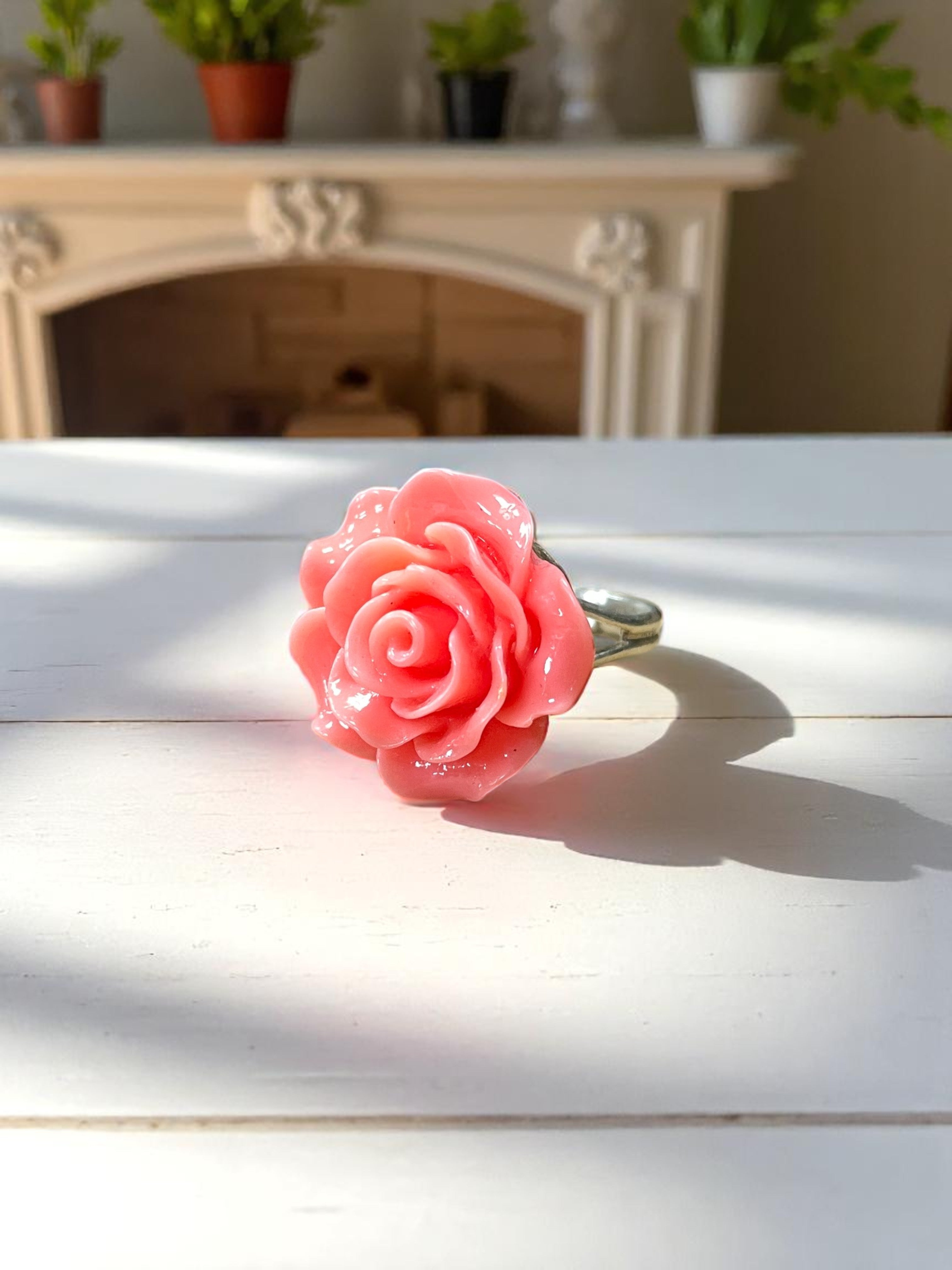 Vibrant Rose Blossom Ring | A Petal-Perfect Pop of Color