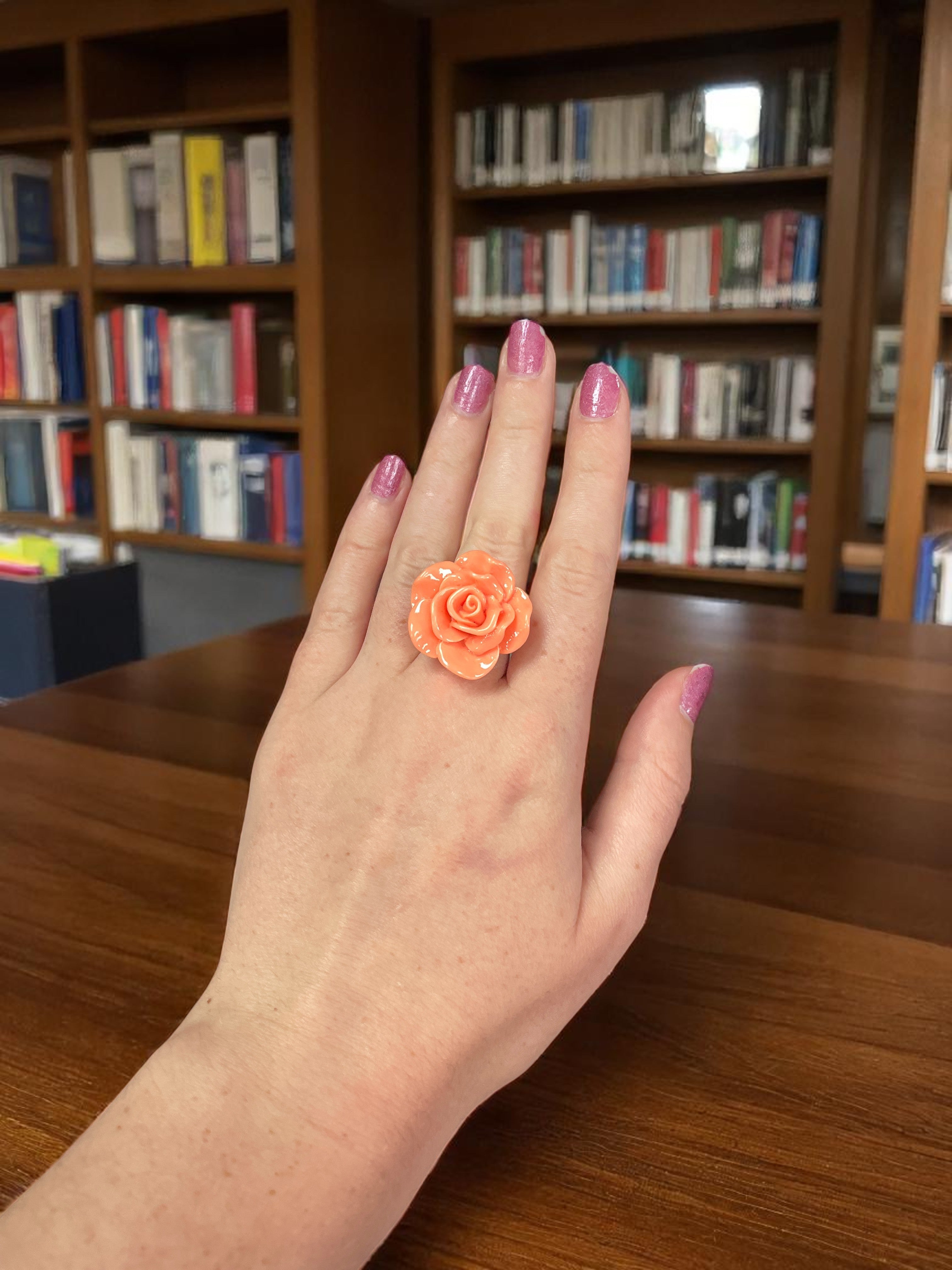 Vibrant Rose Blossom Ring | A Petal-Perfect Pop of Color