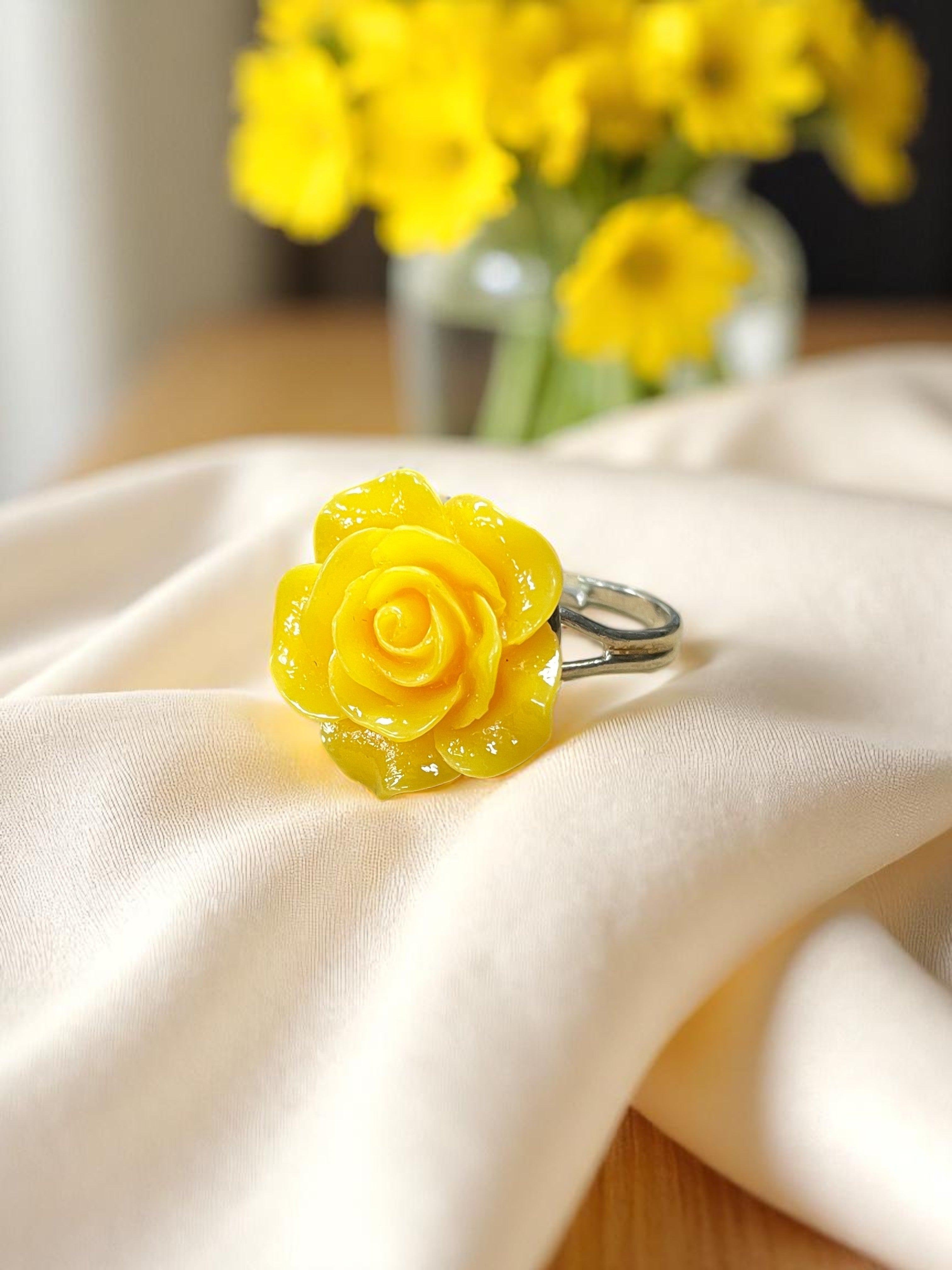 Vibrant Rose Blossom Ring | A Petal-Perfect Pop of Color