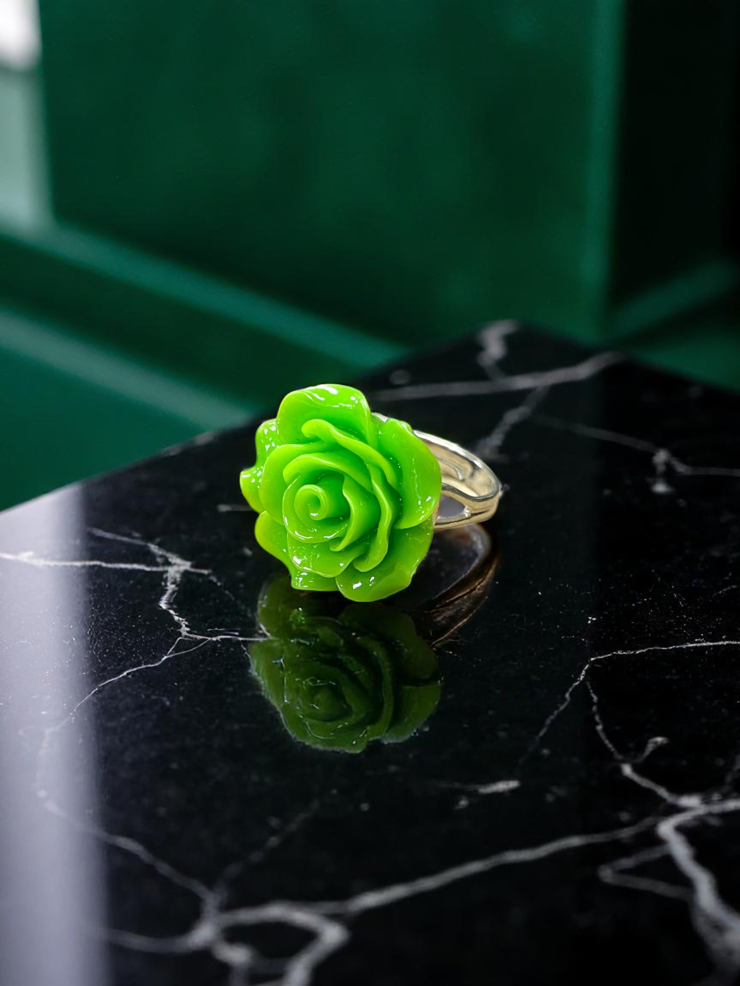 Vibrant Rose Blossom Ring | A Petal-Perfect Pop of Color