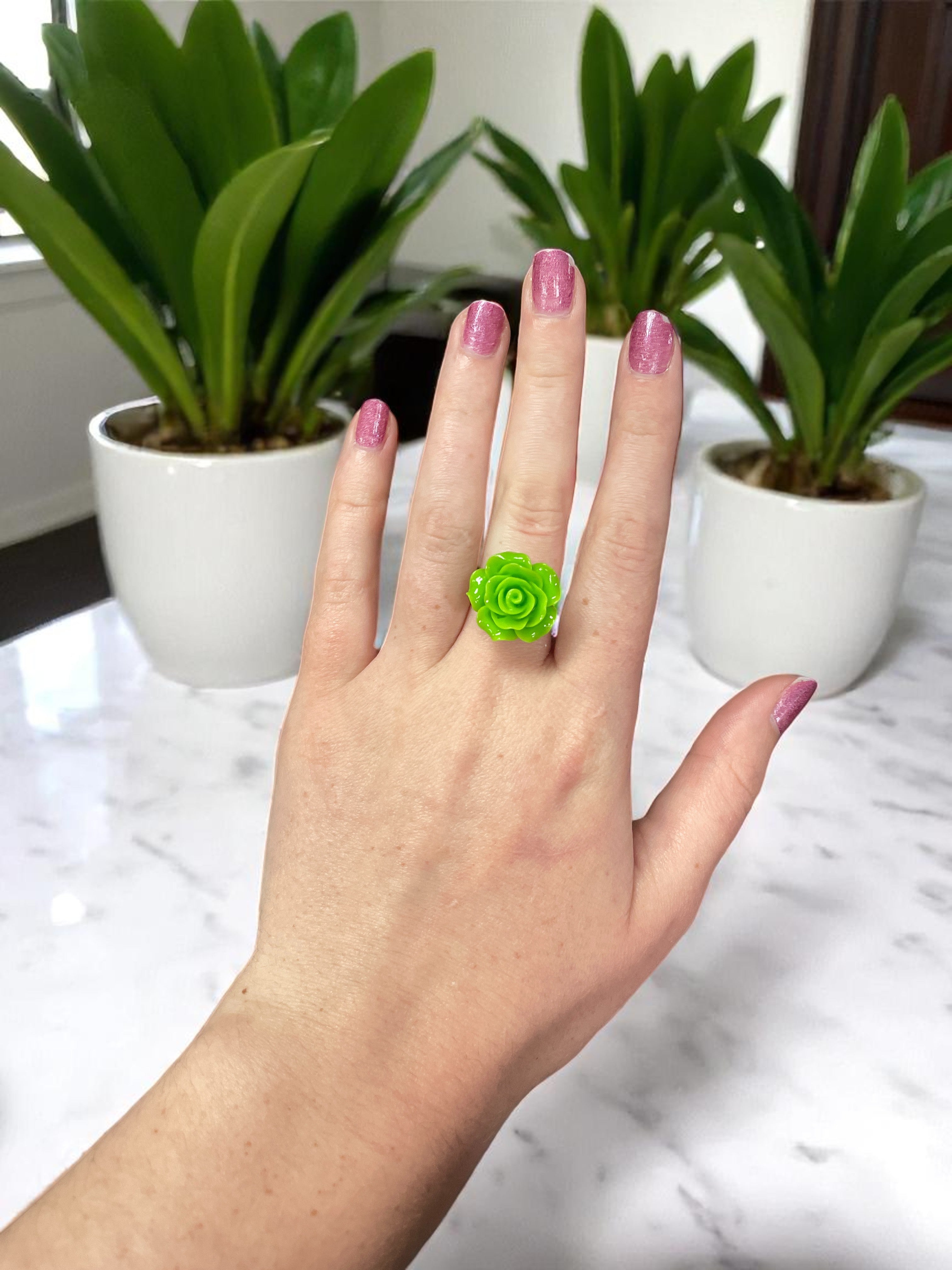 Vibrant Rose Blossom Ring | A Petal-Perfect Pop of Color