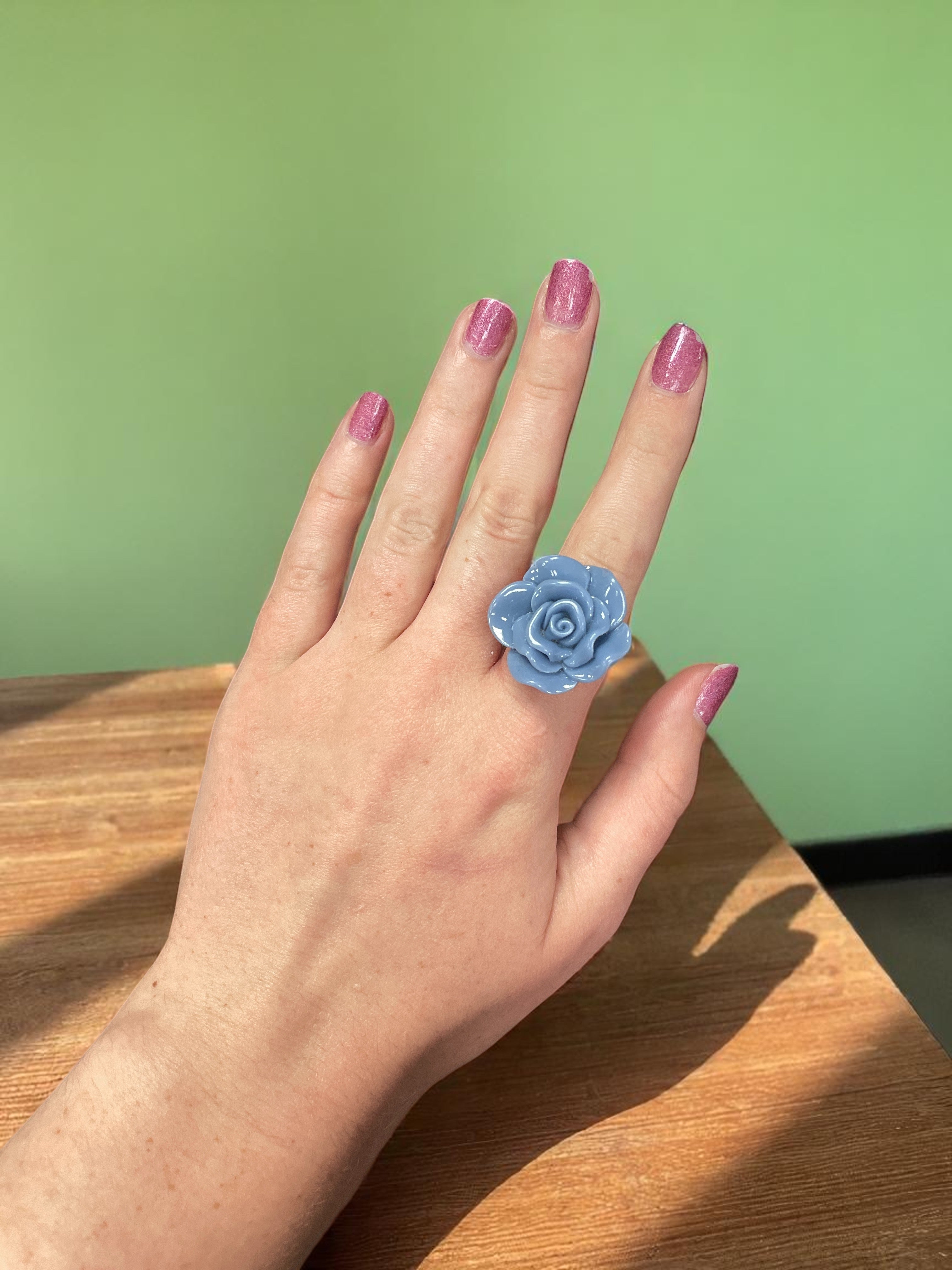 Vibrant Rose Blossom Ring | A Petal-Perfect Pop of Color