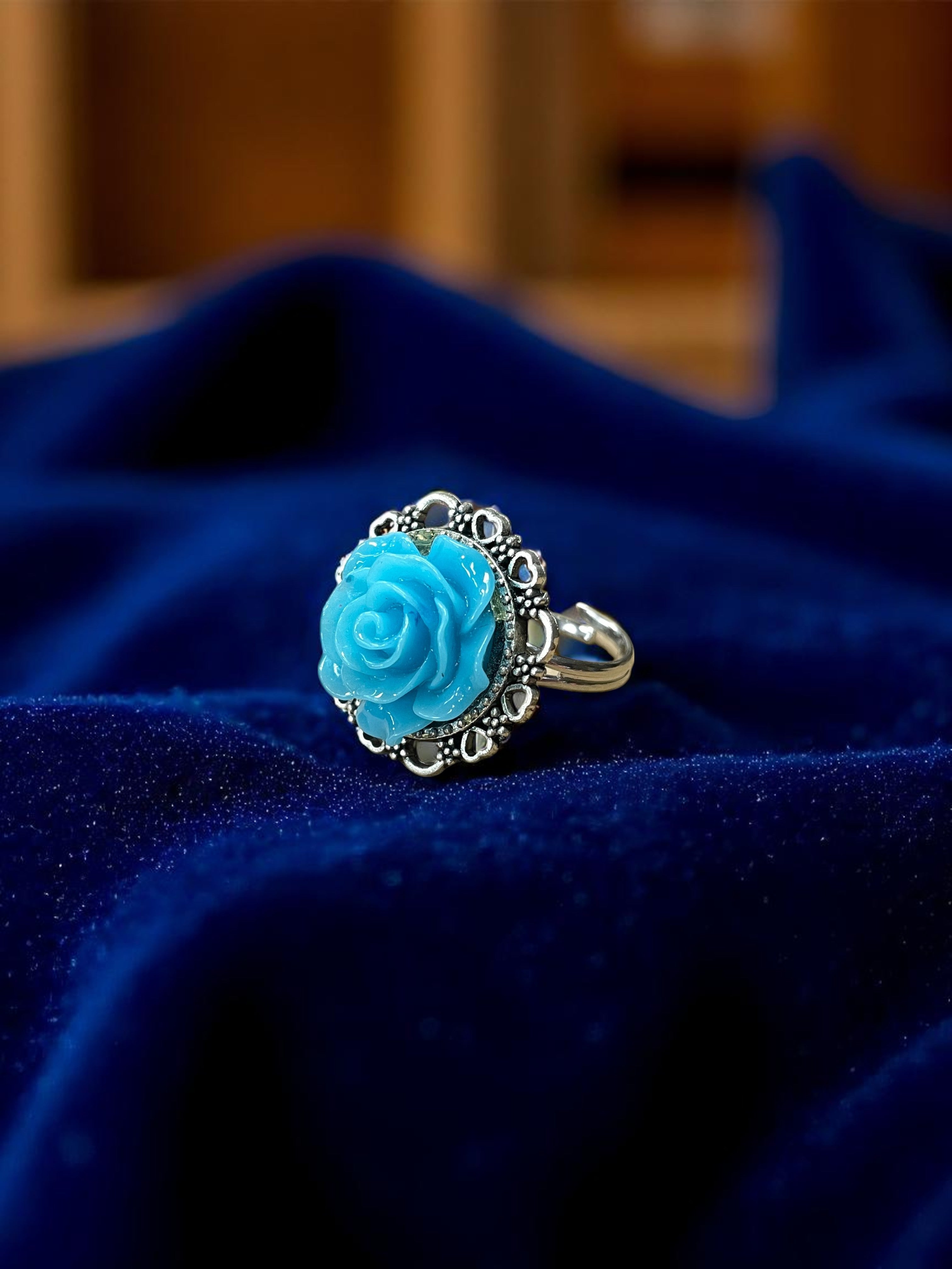 Vibrant Rose Blossom Ring | A Petal-Perfect Pop of Color