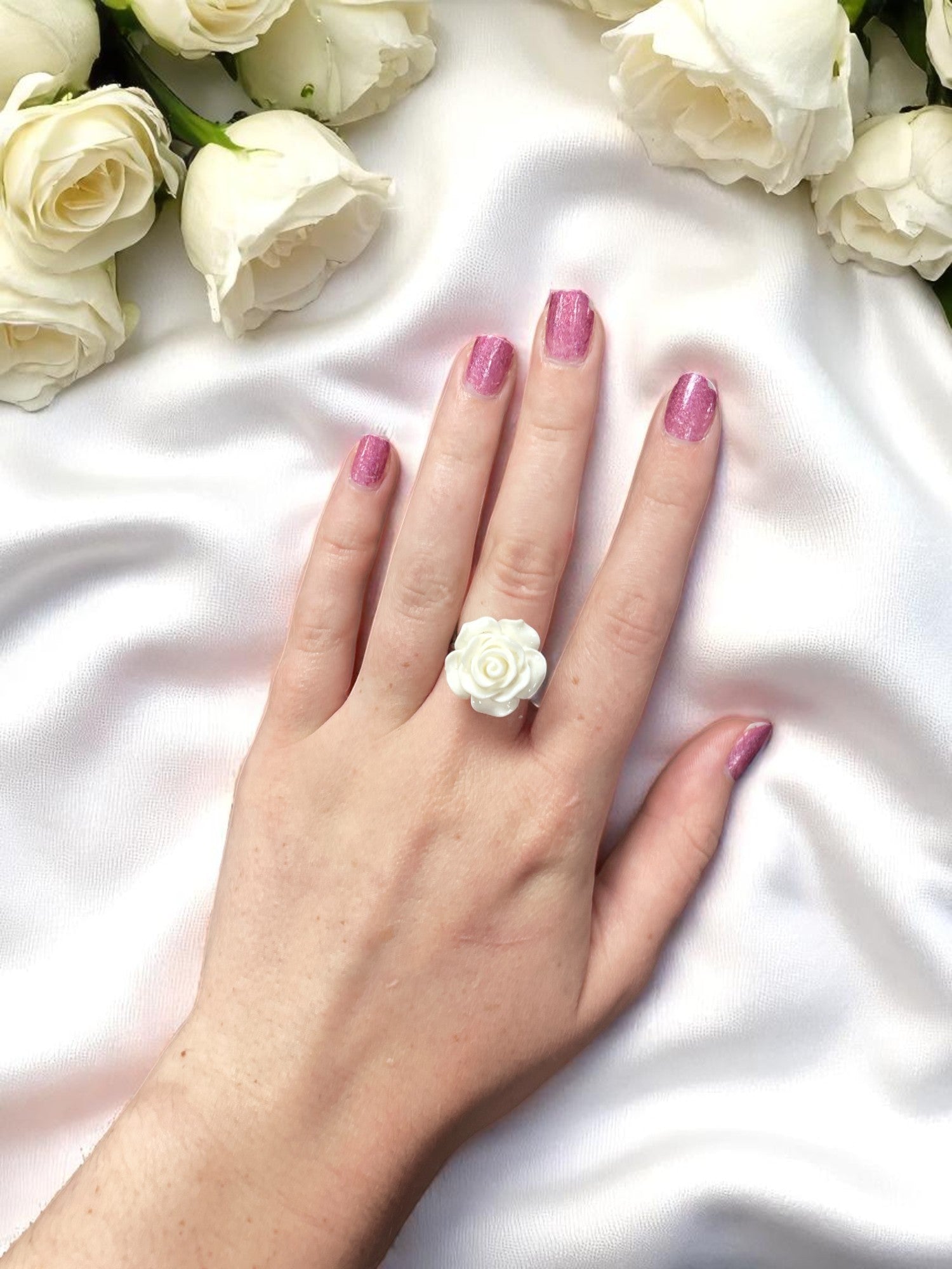 Vibrant Rose Blossom Ring | A Petal-Perfect Pop of Color