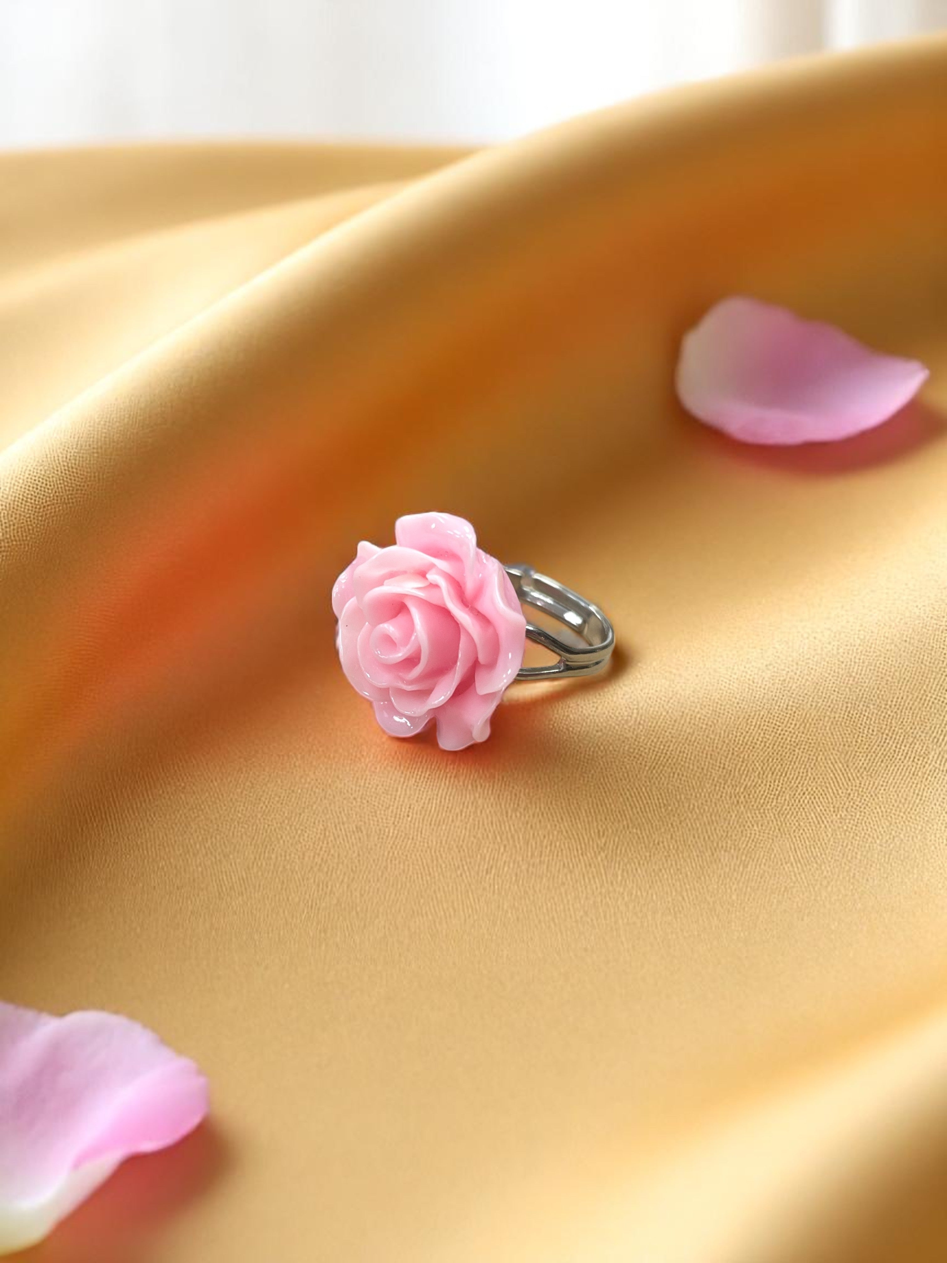 Vibrant Rose Blossom Ring | A Petal-Perfect Pop of Color