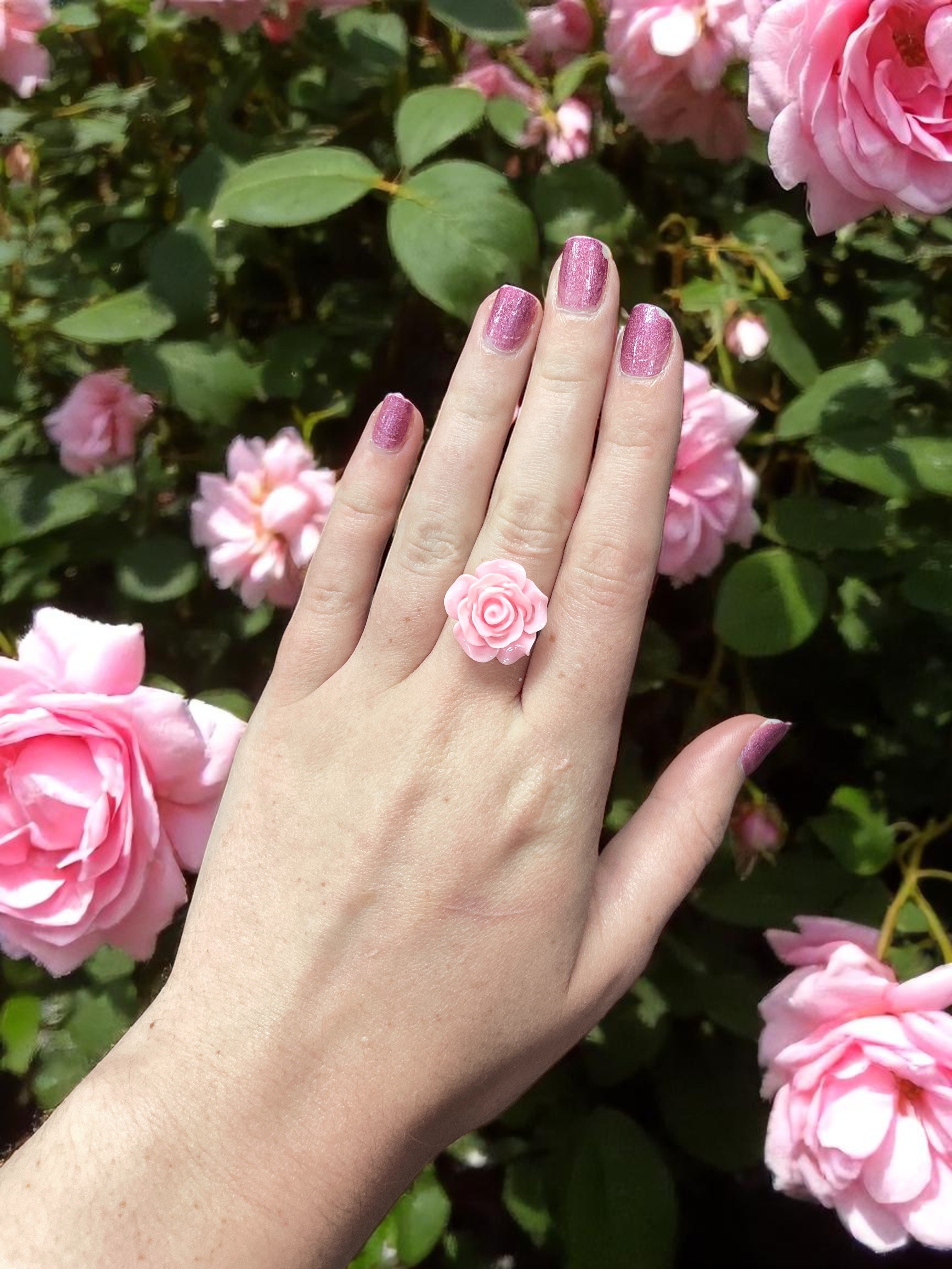 Vibrant Rose Blossom Ring | A Petal-Perfect Pop of Color