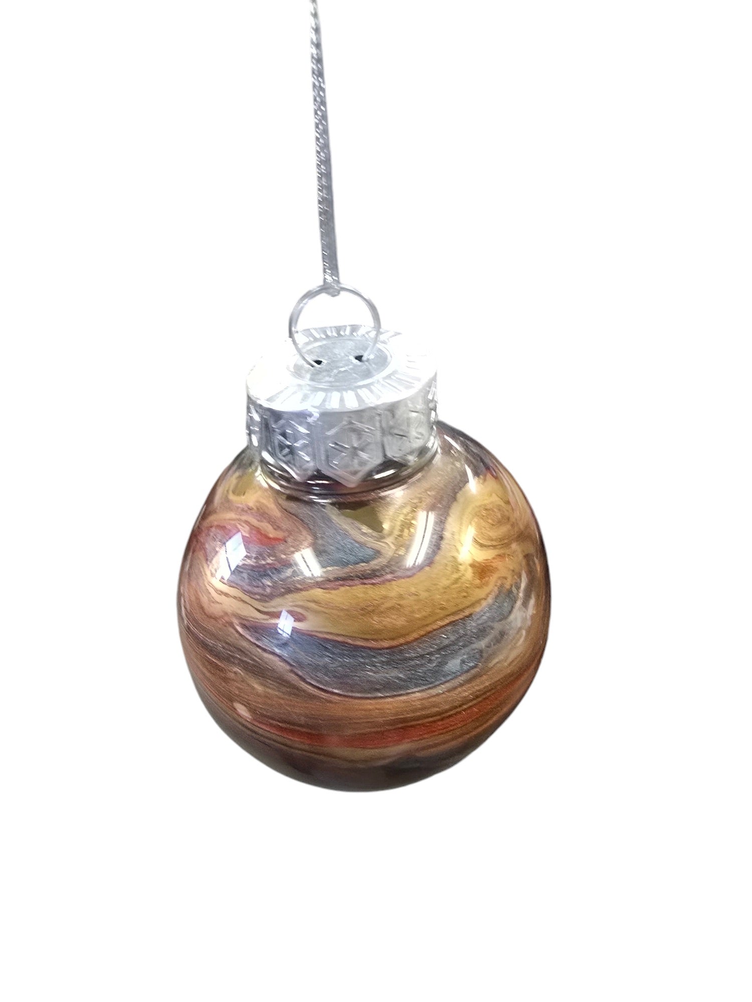 Swirl Globe Ornament | Resin Art | Unique Home Decor