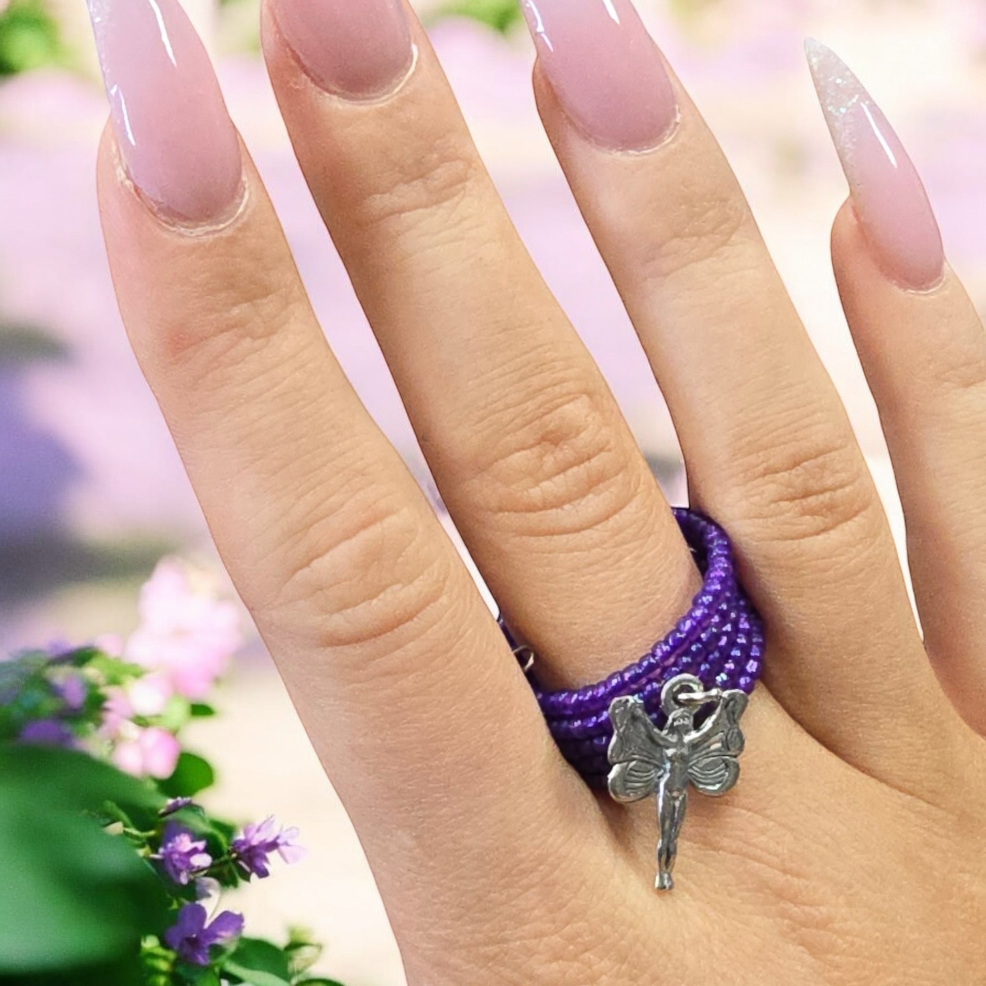 Fairy Charm Ring | Beaded Ring | Whimsical Jewelry