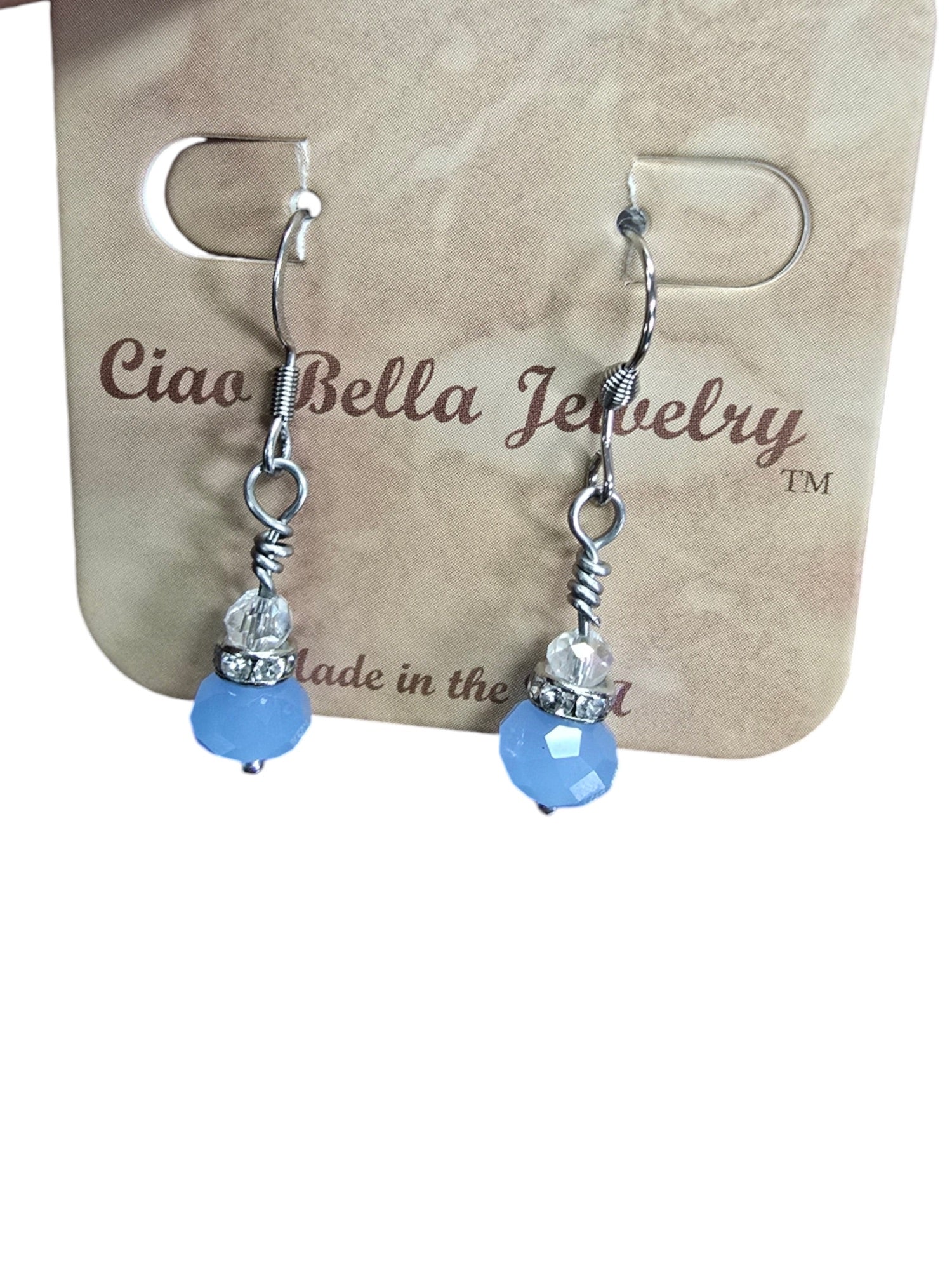 Michelle Marie's Sparling Crystal Drop Earrings | Variety of Colors | Sterling Silver or Gold Plated Ear Wires