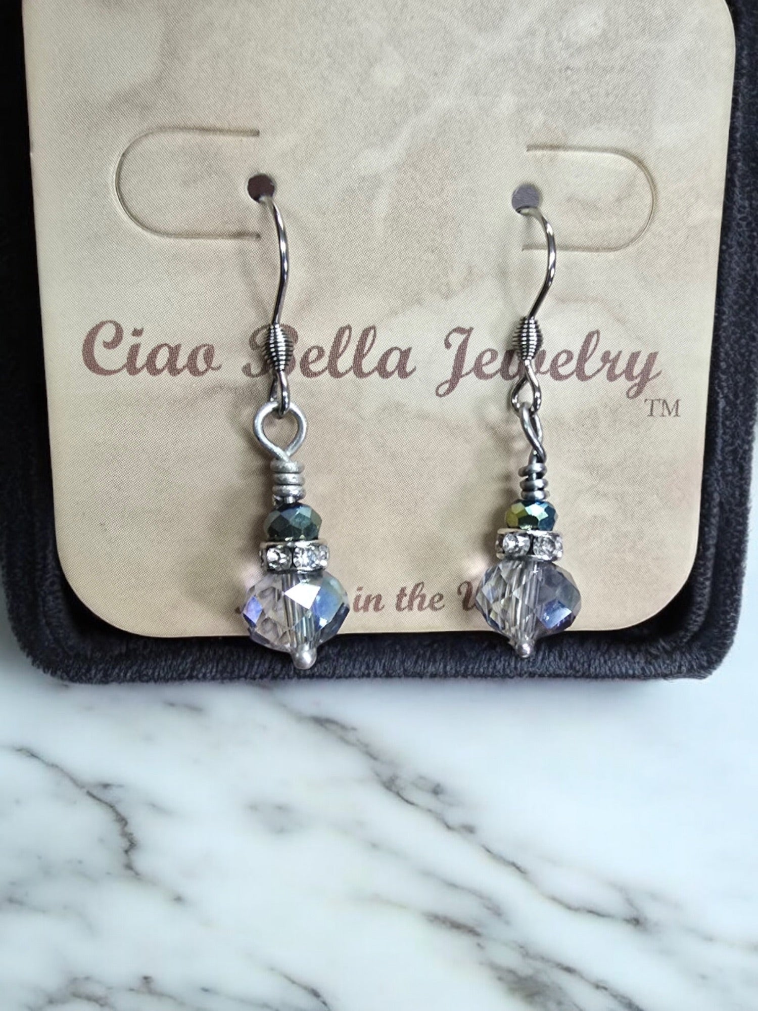 Michelle Marie's Sparling Crystal Drop Earrings | Variety of Colors | Sterling Silver or Gold Plated Ear Wires