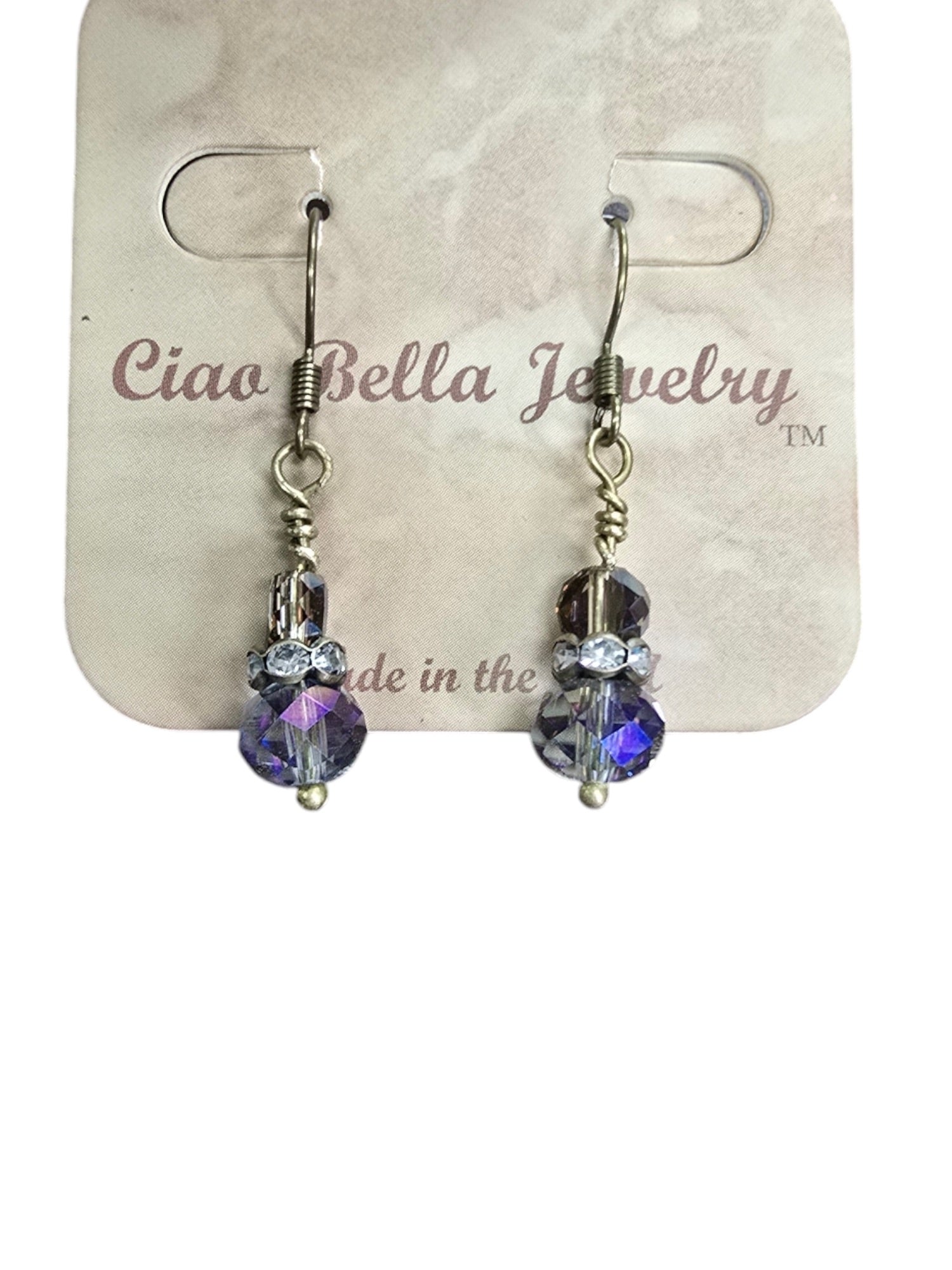 Michelle Marie's Sparling Crystal Drop Earrings | Variety of Colors | Sterling Silver or Gold Plated Ear Wires