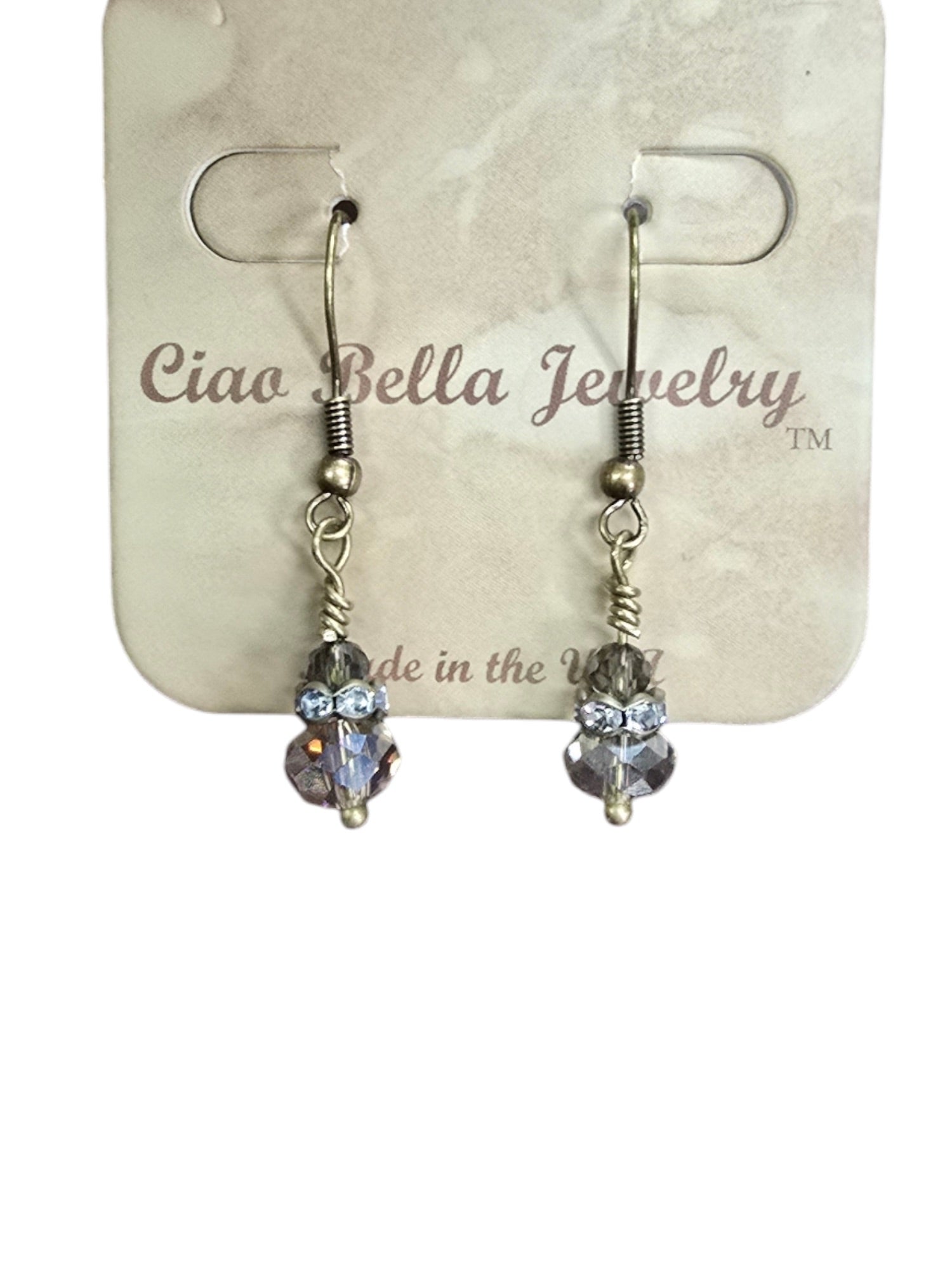 Michelle Marie's Sparling Crystal Drop Earrings | Variety of Colors | Sterling Silver or Gold Plated Ear Wires
