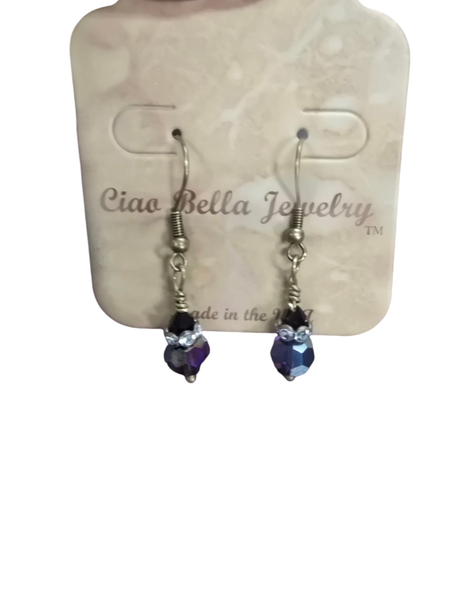 Michelle Marie's Sparling Crystal Drop Earrings | Variety of Colors | Sterling Silver or Gold Plated Ear Wires