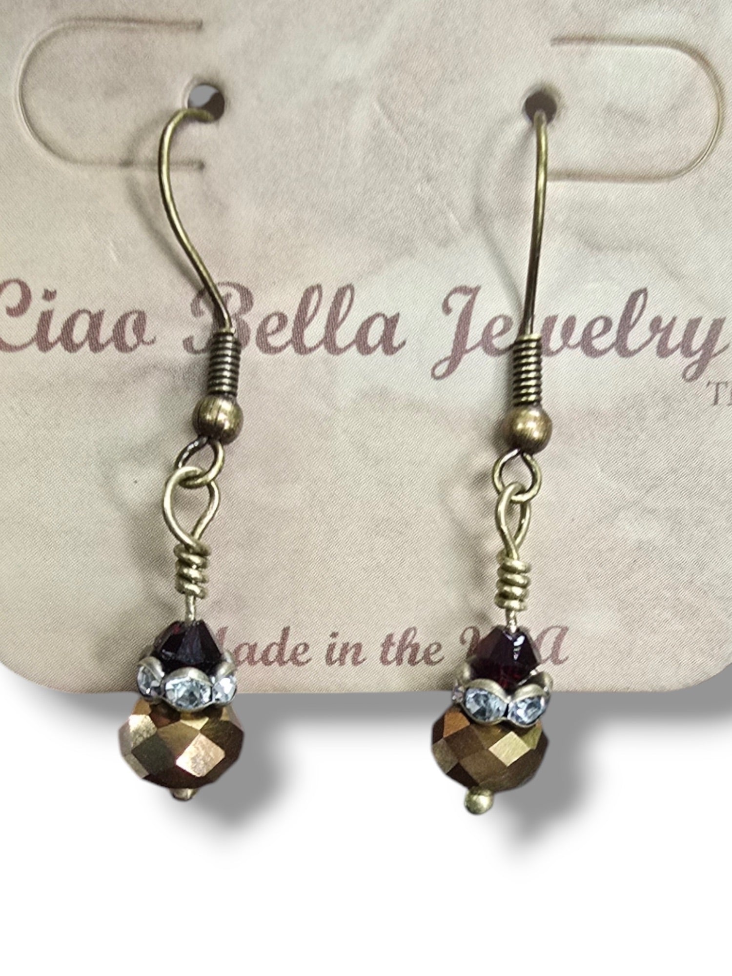 Michelle Marie's Sparling Crystal Drop Earrings | Variety of Colors | Sterling Silver or Gold Plated Ear Wires