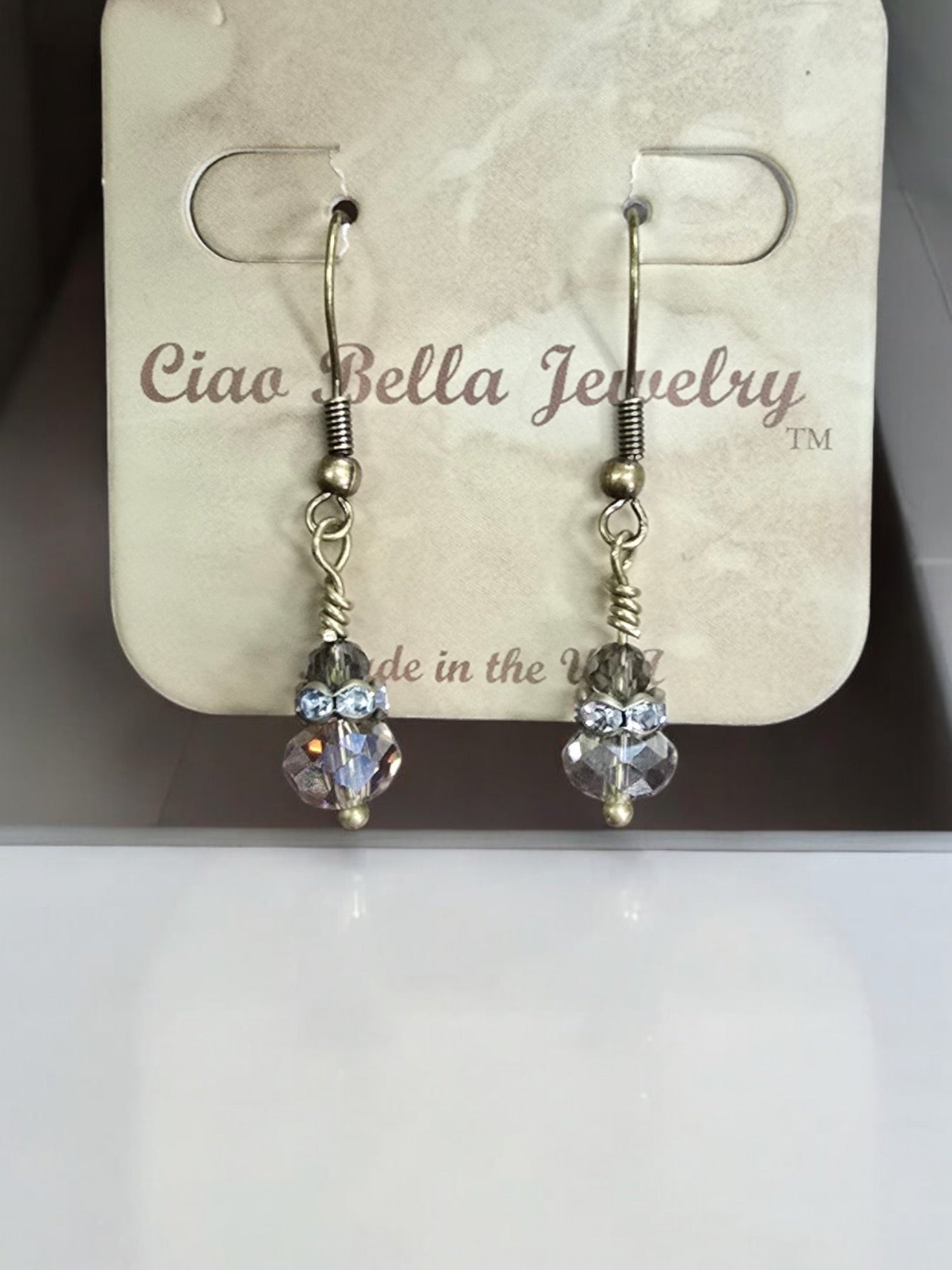 Michelle Marie's Sparling Crystal Drop Earrings | Variety of Colors | Sterling Silver or Gold Plated Ear Wires