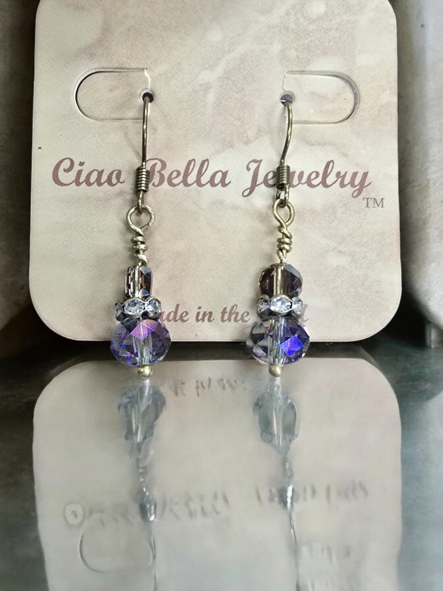 Michelle Marie's Sparling Crystal Drop Earrings | Variety of Colors | Sterling Silver or Gold Plated Ear Wires