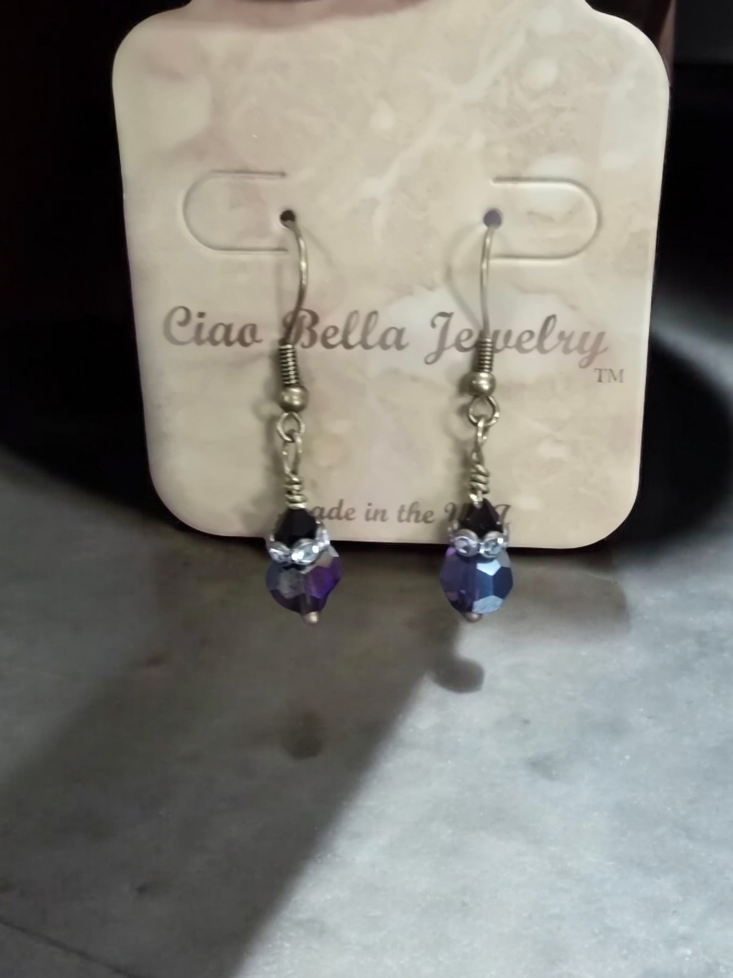 Michelle Marie's Sparling Crystal Drop Earrings | Variety of Colors | Sterling Silver or Gold Plated Ear Wires