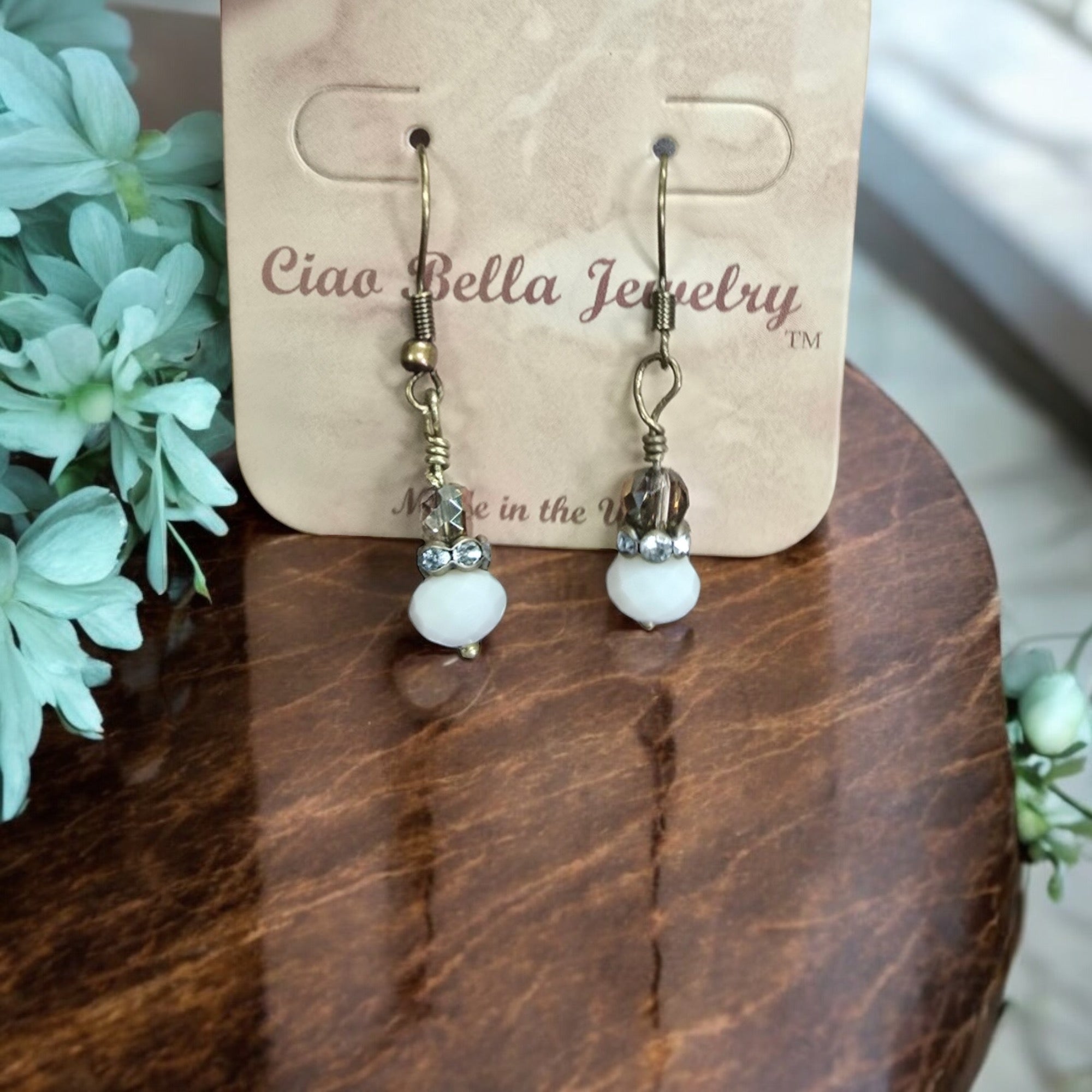 Michelle Marie's Sparling Crystal Drop Earrings | Variety of Colors | Sterling Silver or Gold Plated Ear Wires
