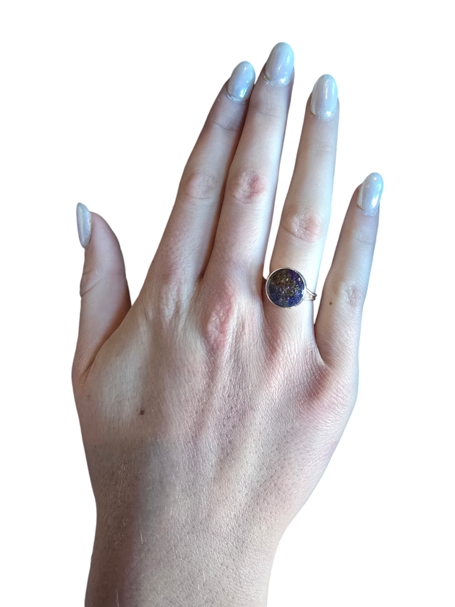 Bohemian Resin Mix Alloy Metal Ring | Unique Handmade Jewelry