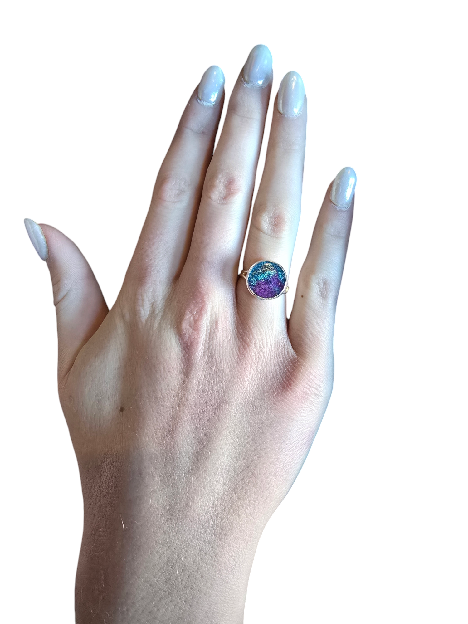Bohemian Resin Mix Alloy Metal Ring | Unique Handmade Jewelry