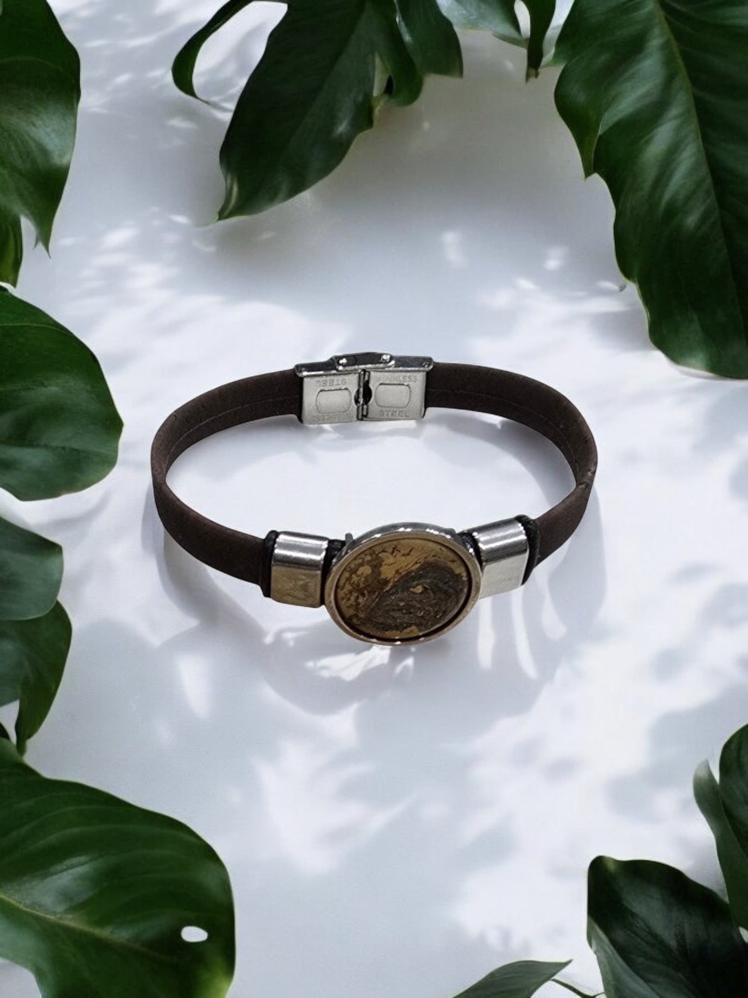 Earthy Resin Cork Bracelet | Unique Handmade Jewelry