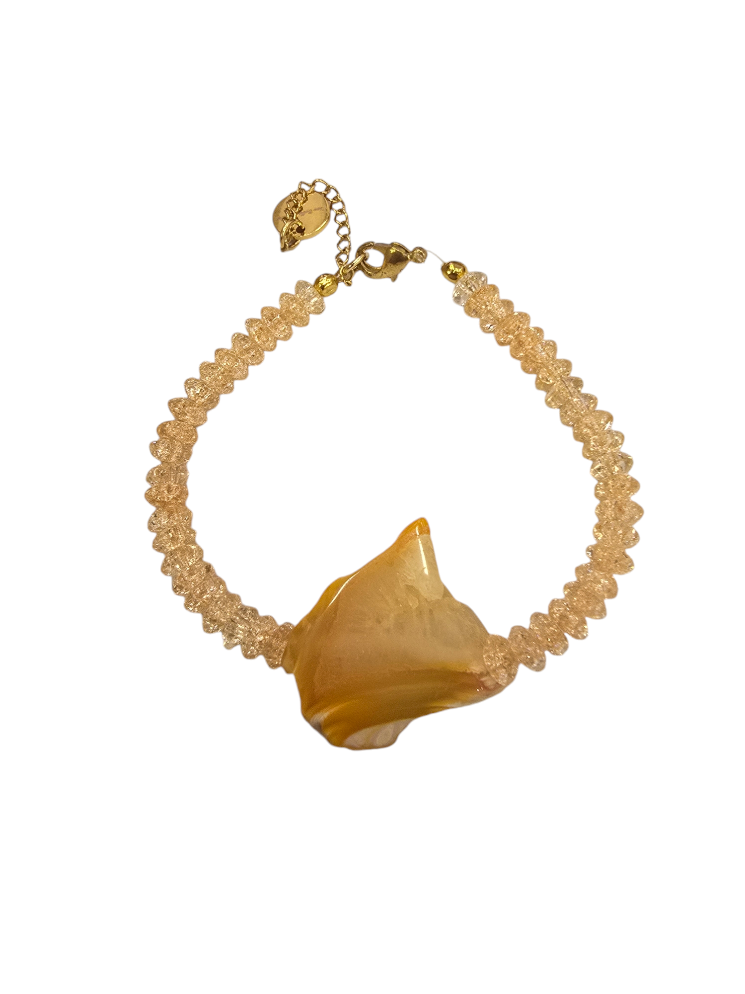 Sun-Kissed Agate and Topaz Crystal Bracelet | Elegant Handmade Jewelry